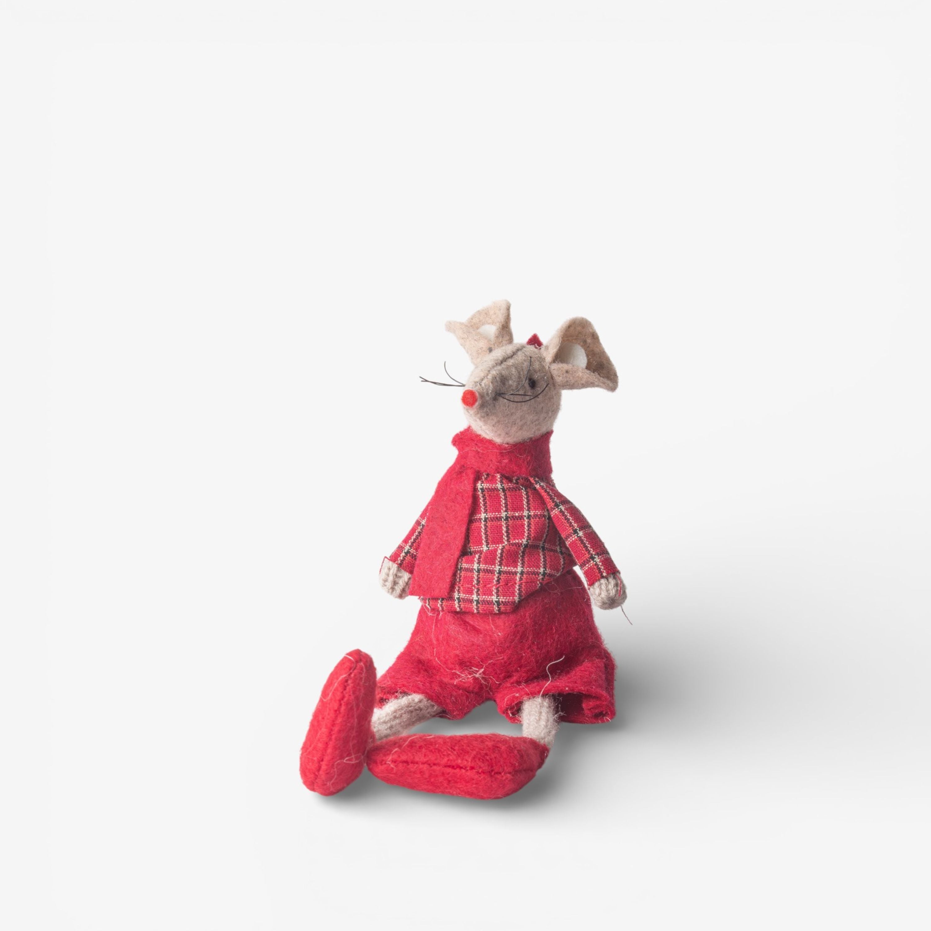 French Country Red Harry Mouse Sitting