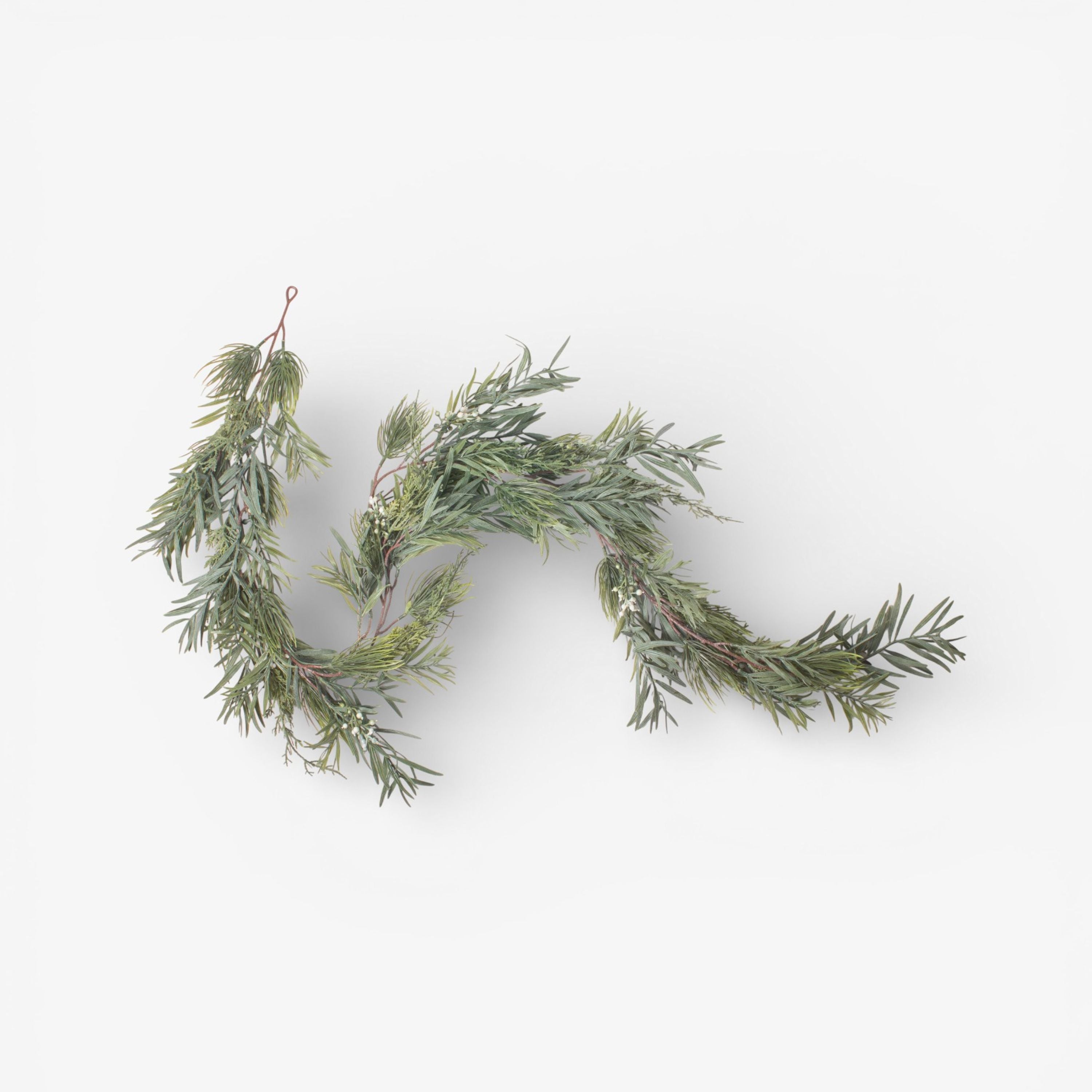 French Country Mixed Silver Green Garland
