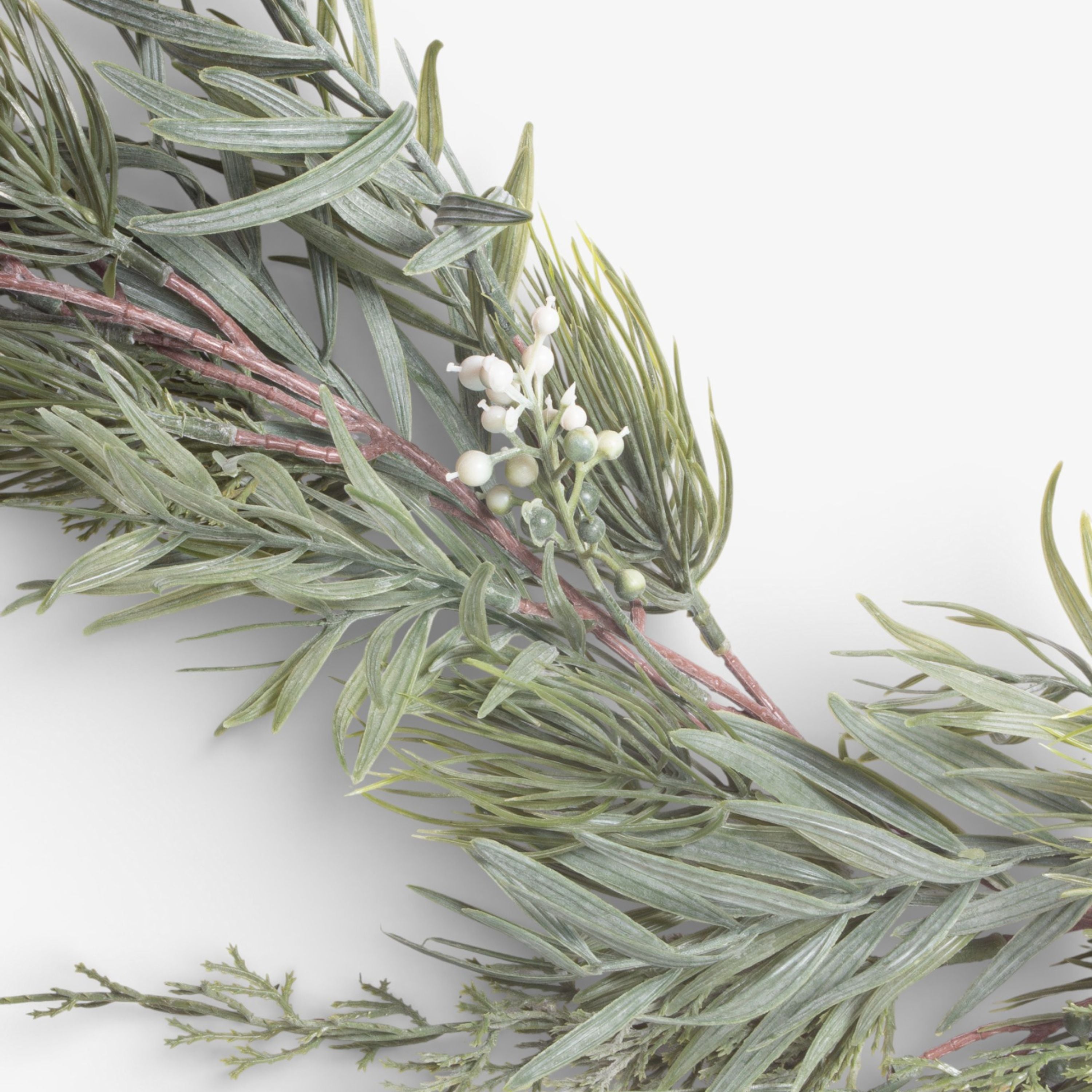 French Country Mixed Silver Green Garland