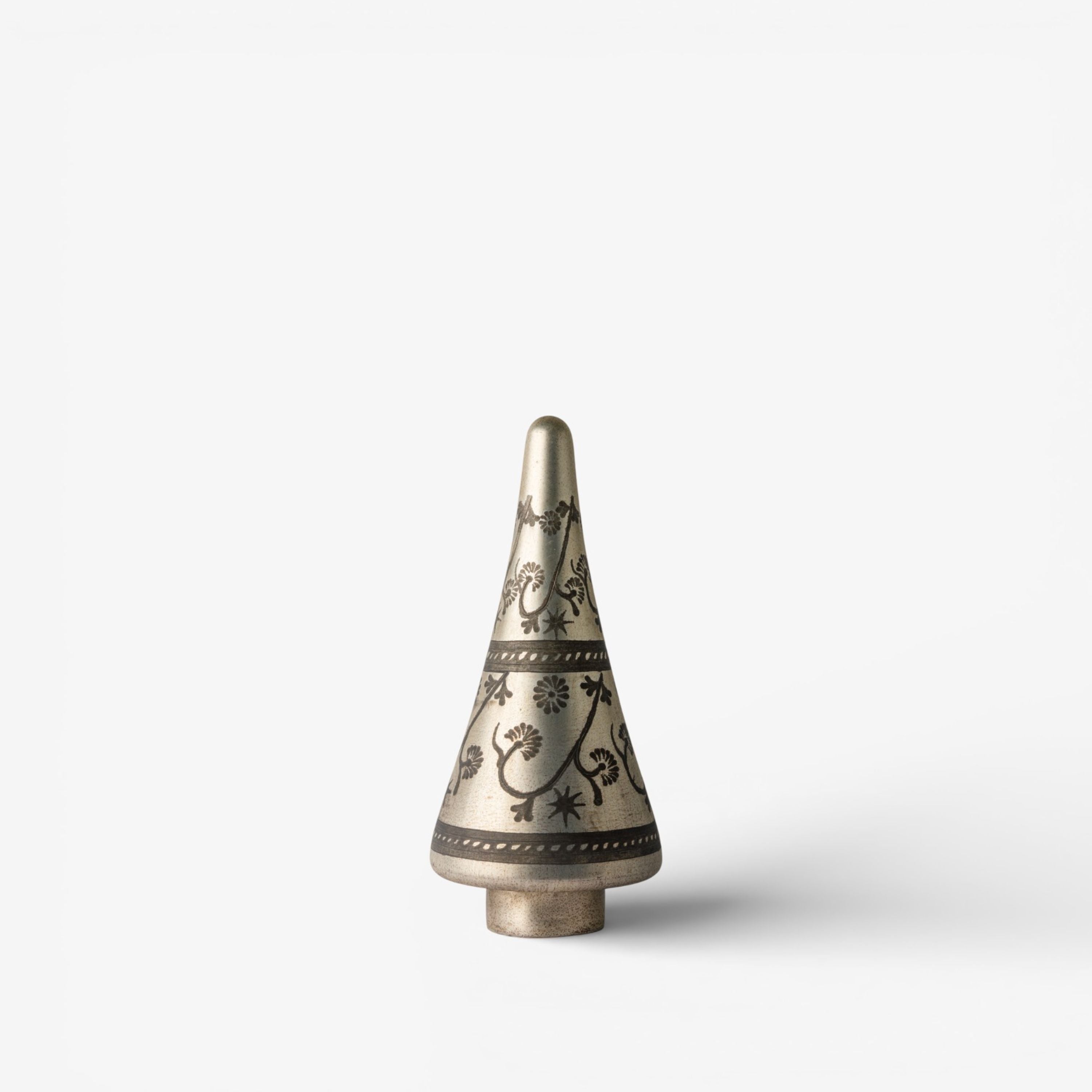 French Country Silver Eclipse Cone Tree Small