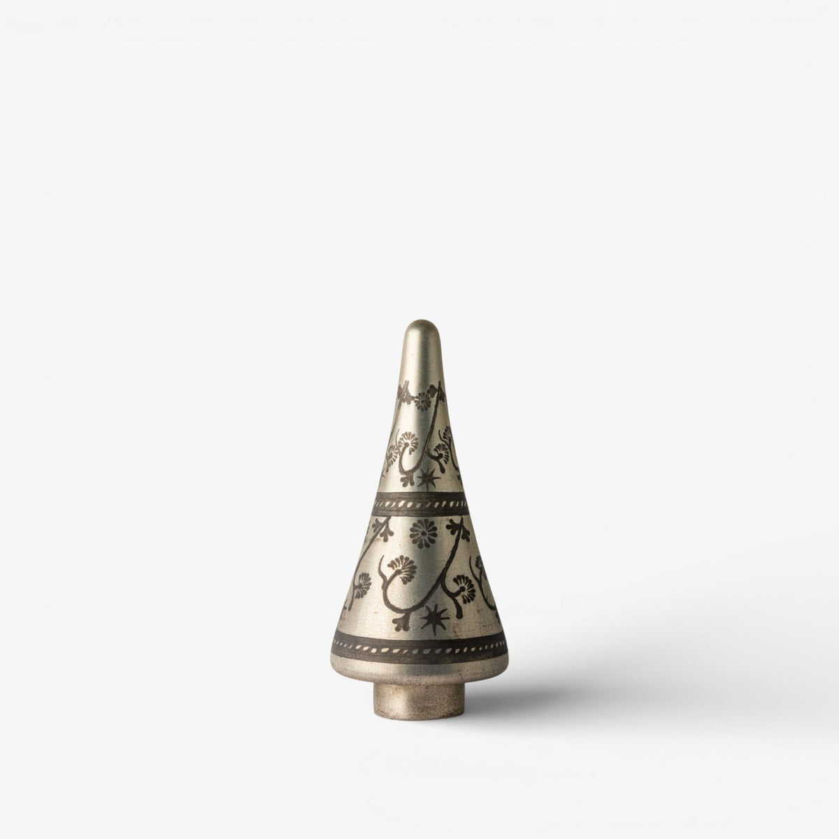 French Country Silver Eclipse Cone Tree Small