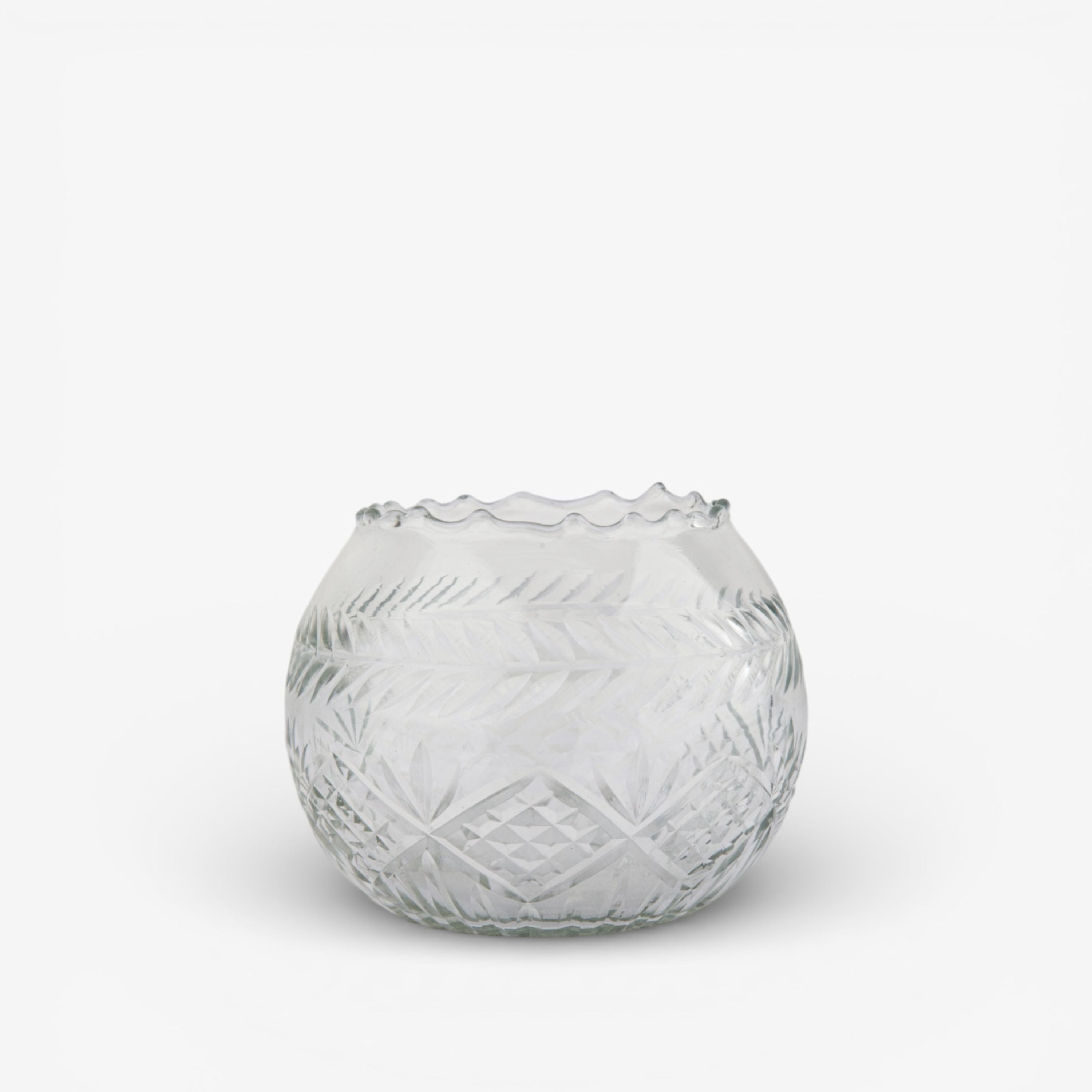 French Country Round Votive with Cutting Small