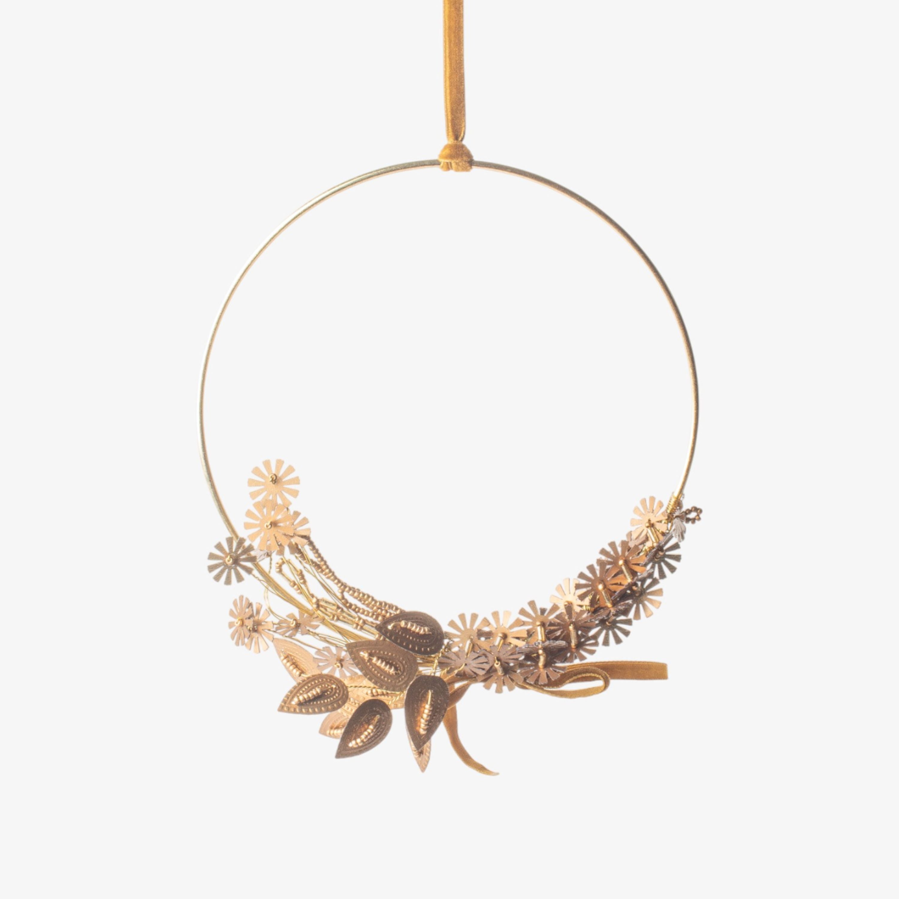 French Country Metal Flower Wreath