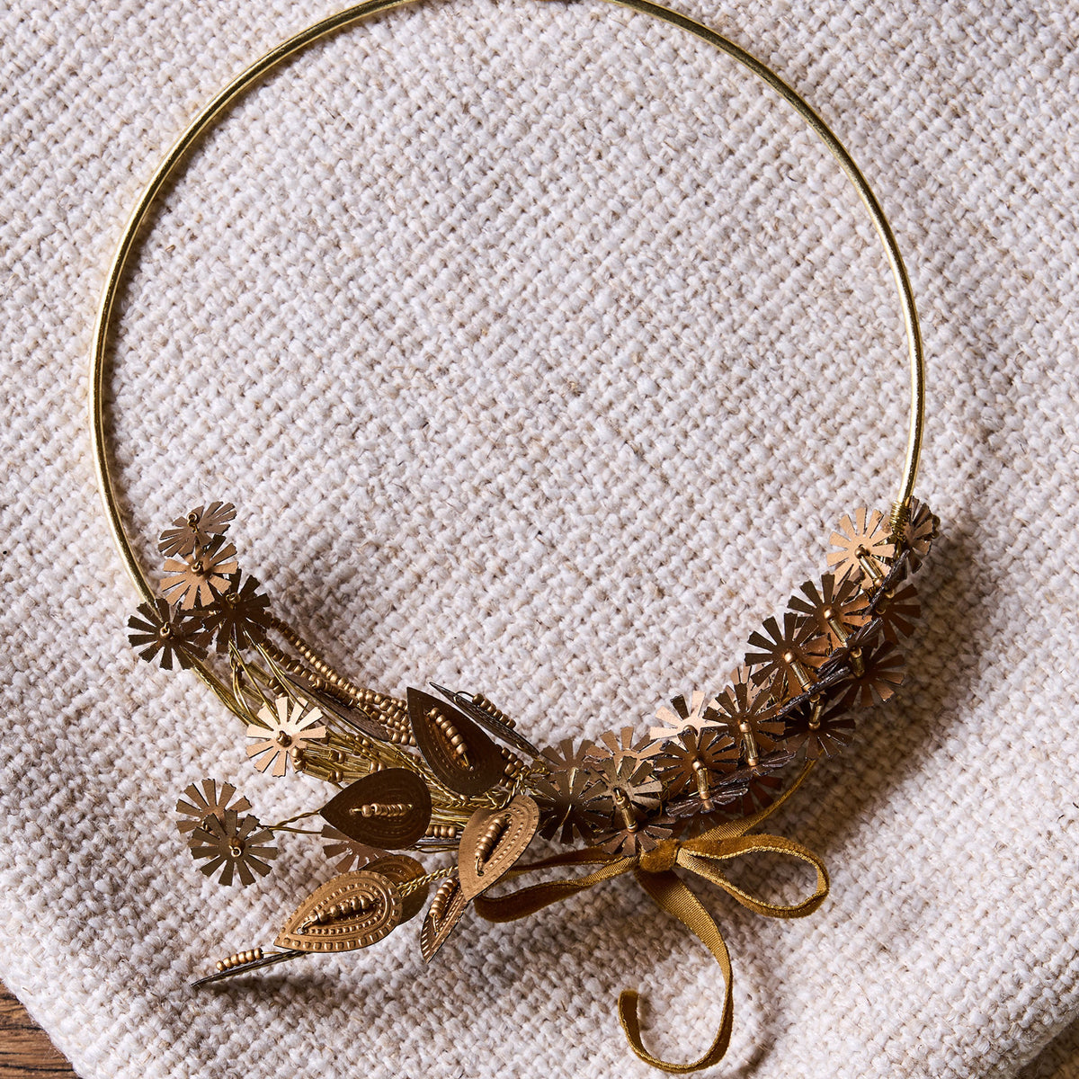 French Country Metal Flower Wreath