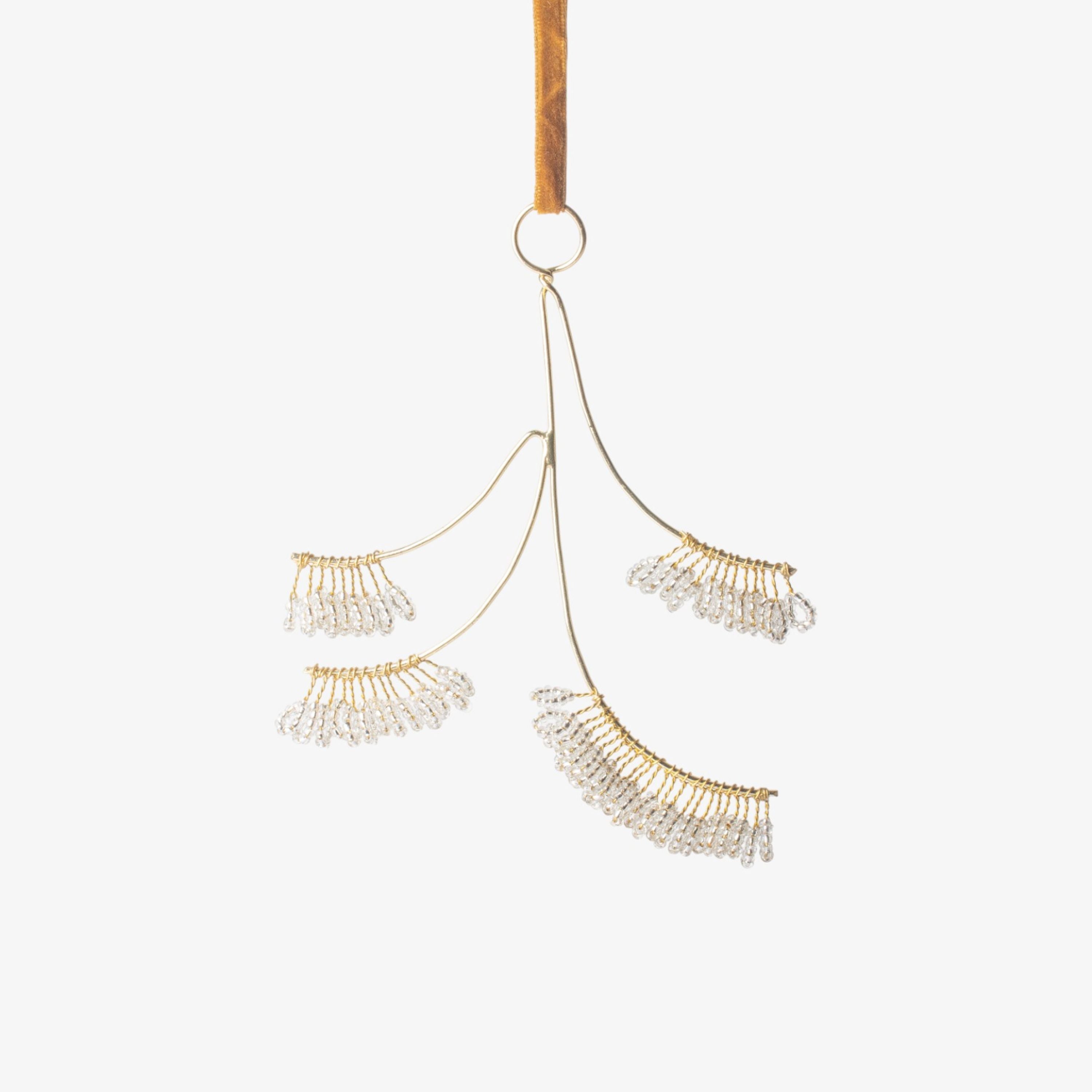 French Country Hanging Beaded Stems Decoration