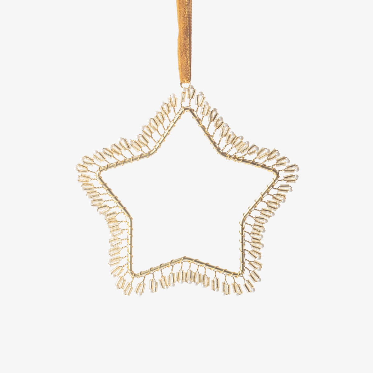 French Country Hanging Beaded Star