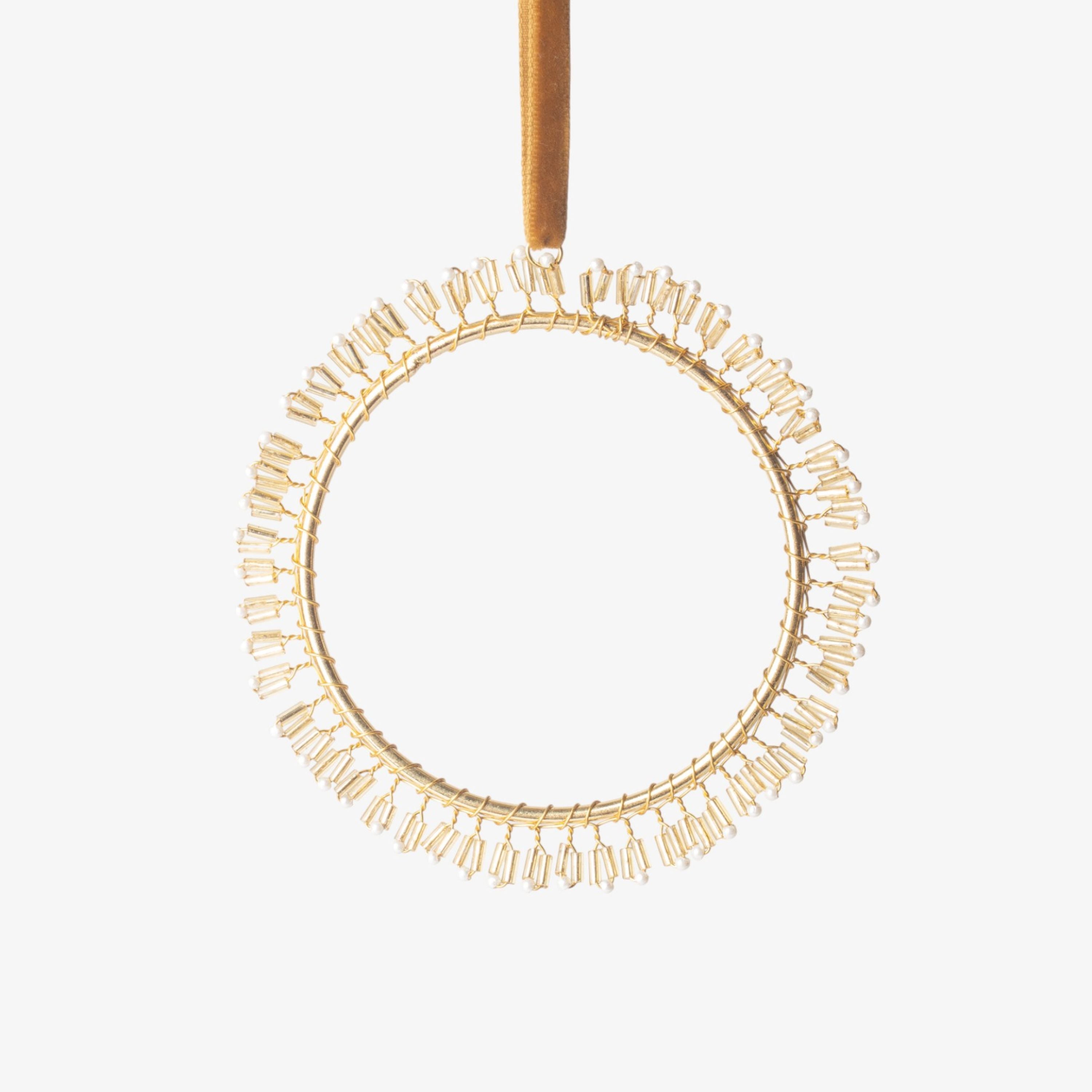 French Country Hanging Beaded Circle