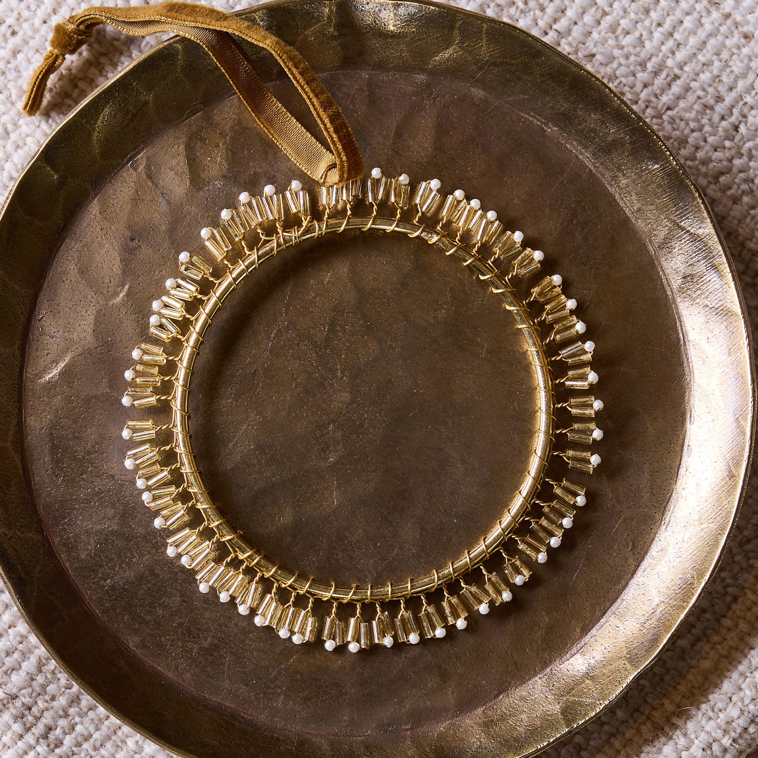 French Country Hanging Beaded Circle