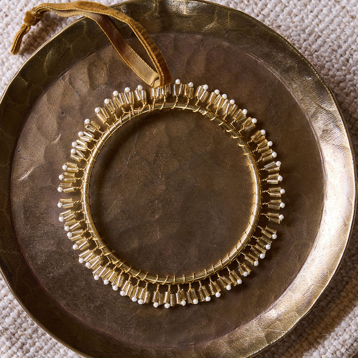 French Country Hanging Beaded Circle