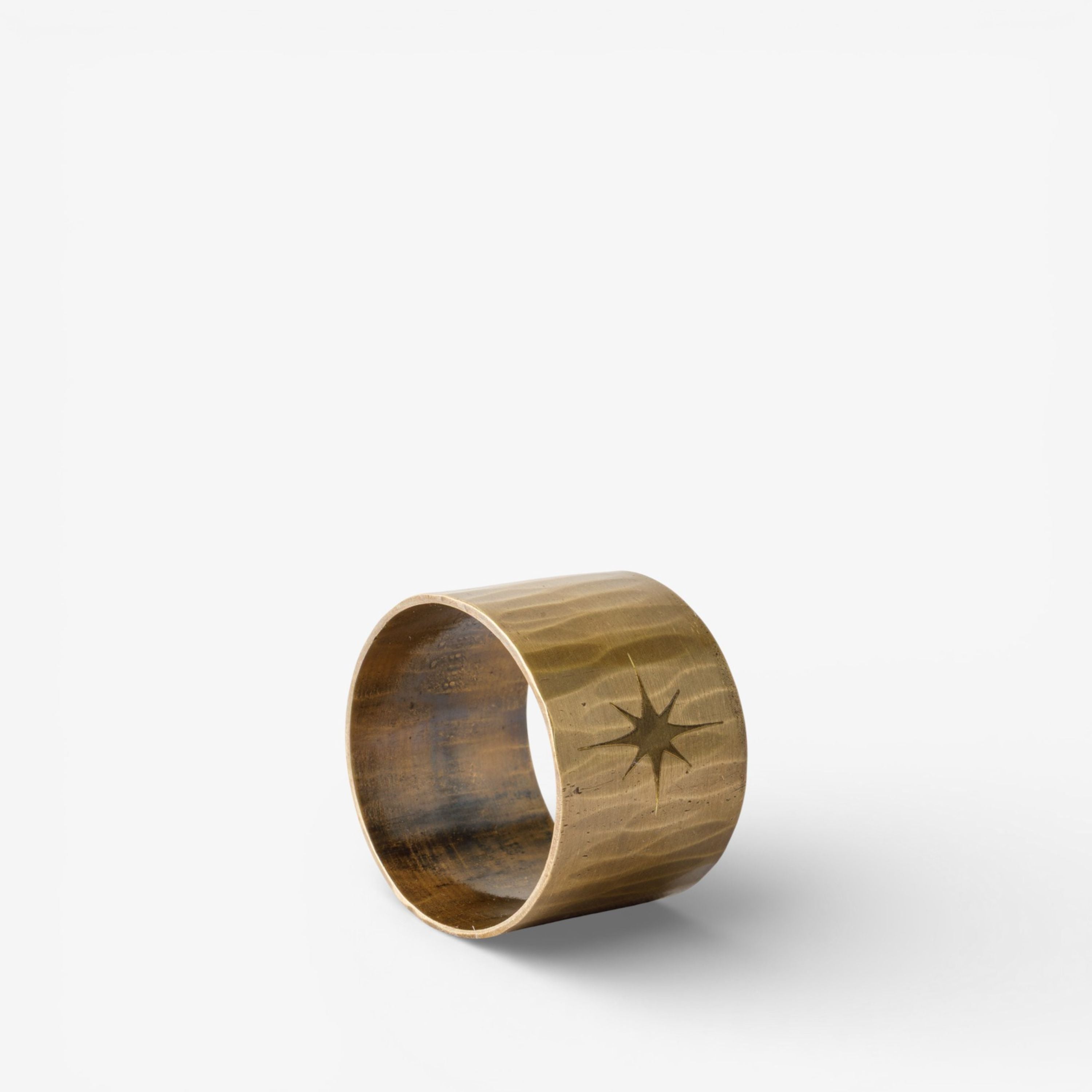 French Country Etched Star Napkin Ring