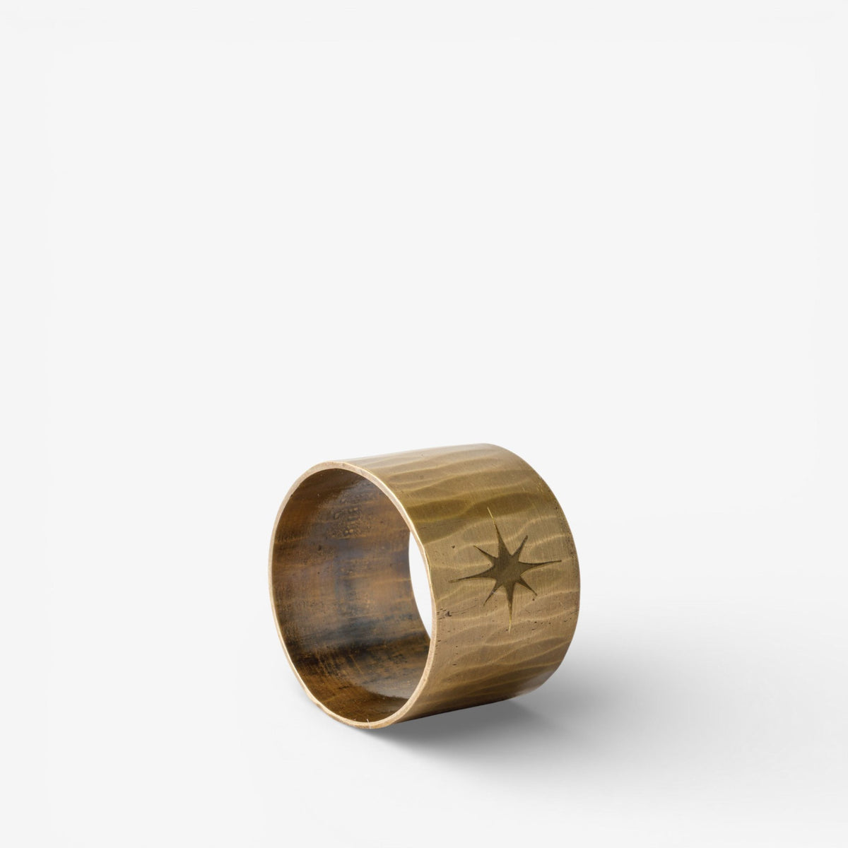 French Country Etched Star Napkin Ring