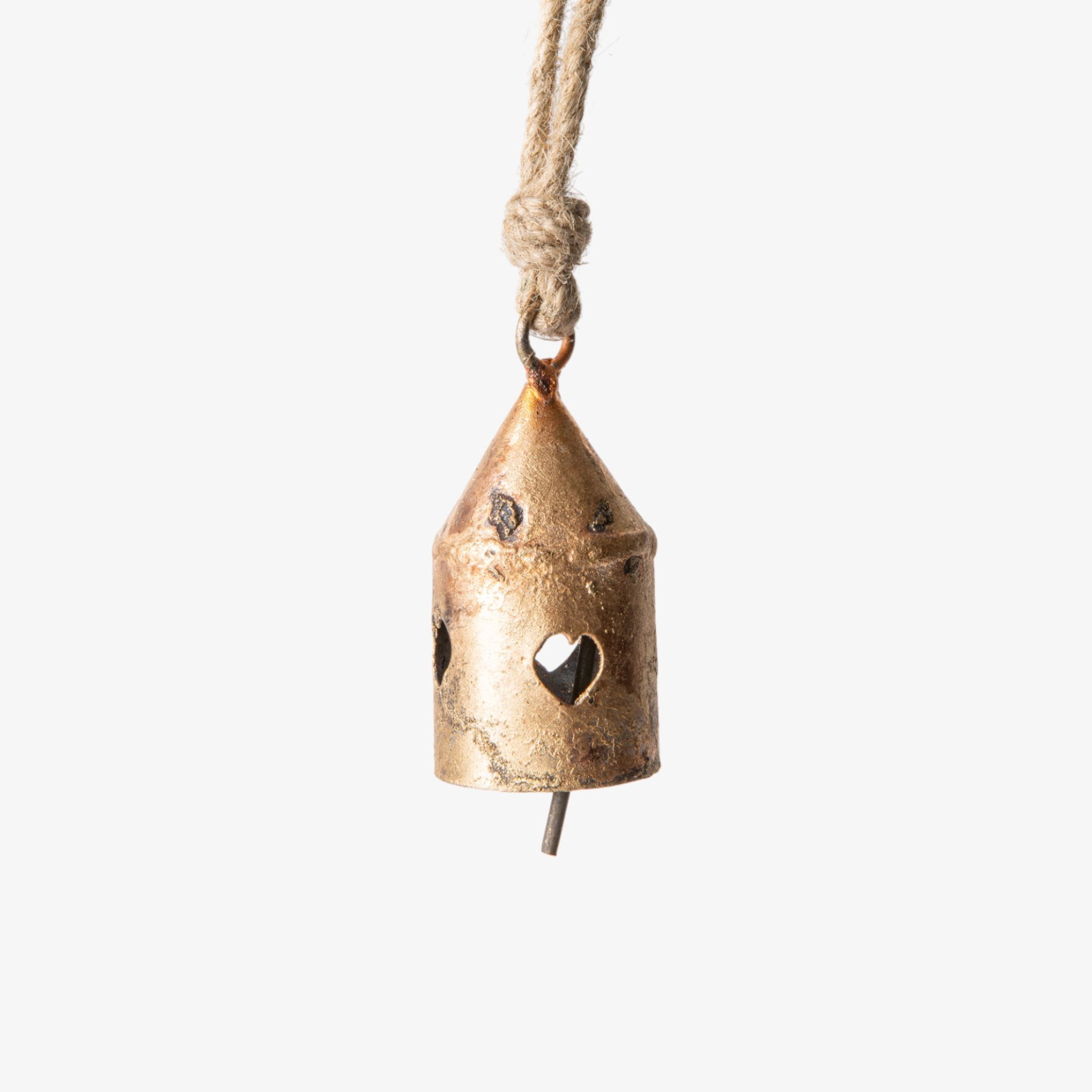 French Country Temple Bell Heart Cut Out