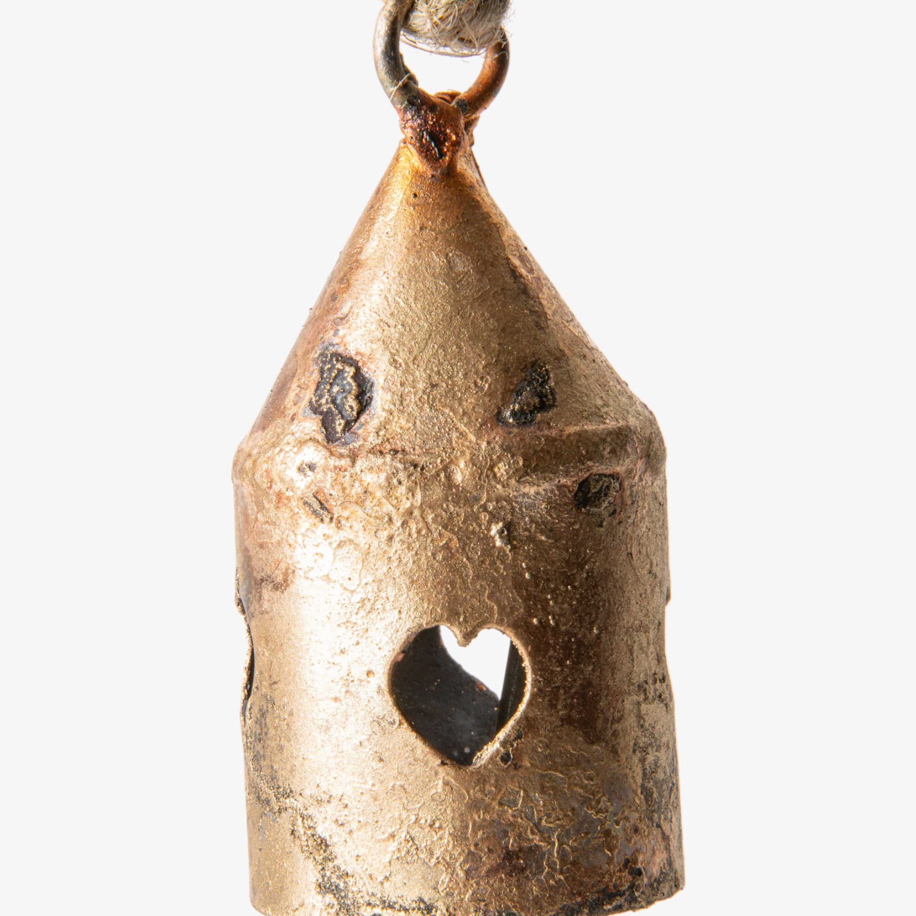 French Country Temple Bell Heart Cut Out