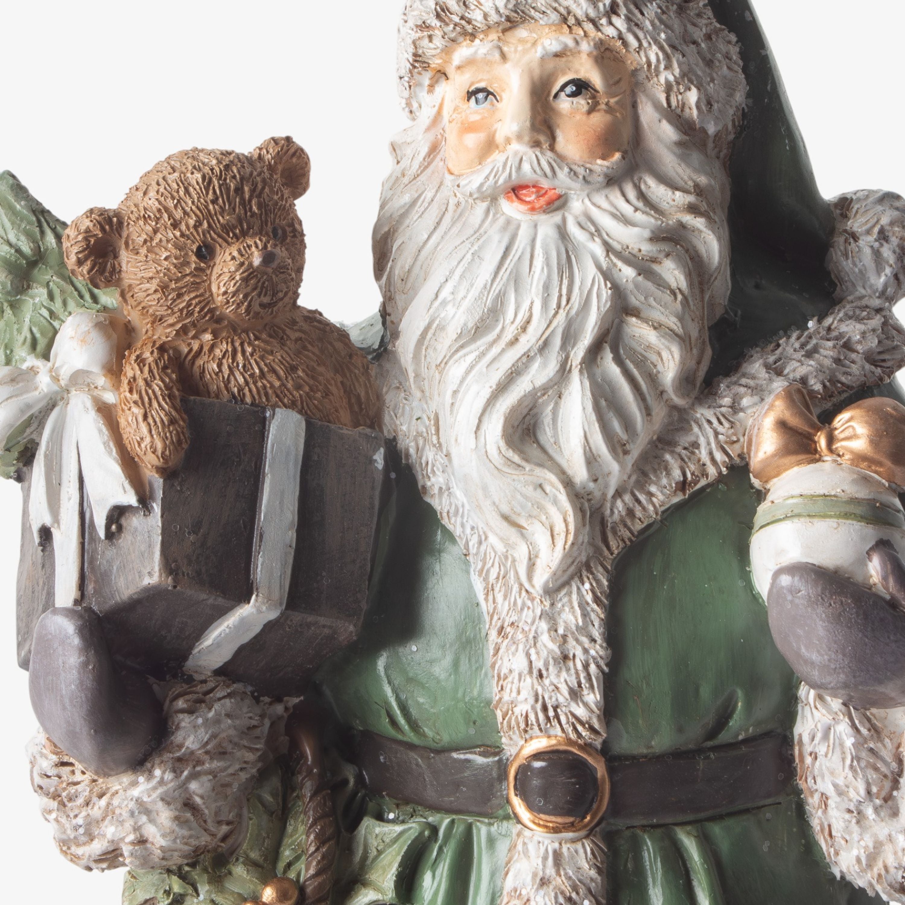 French Country Festive Santa with Bear