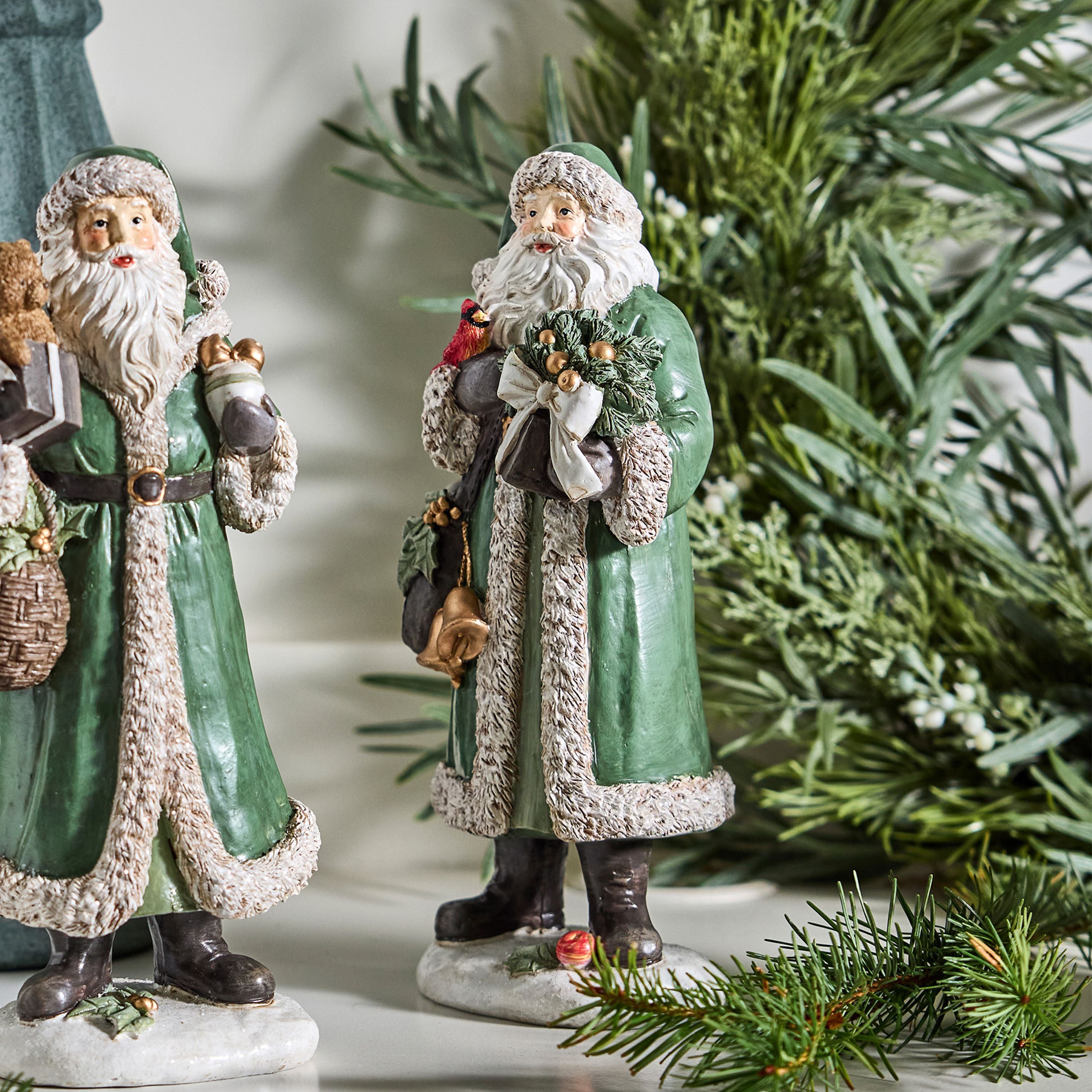 French Country Festive Santa with Bells