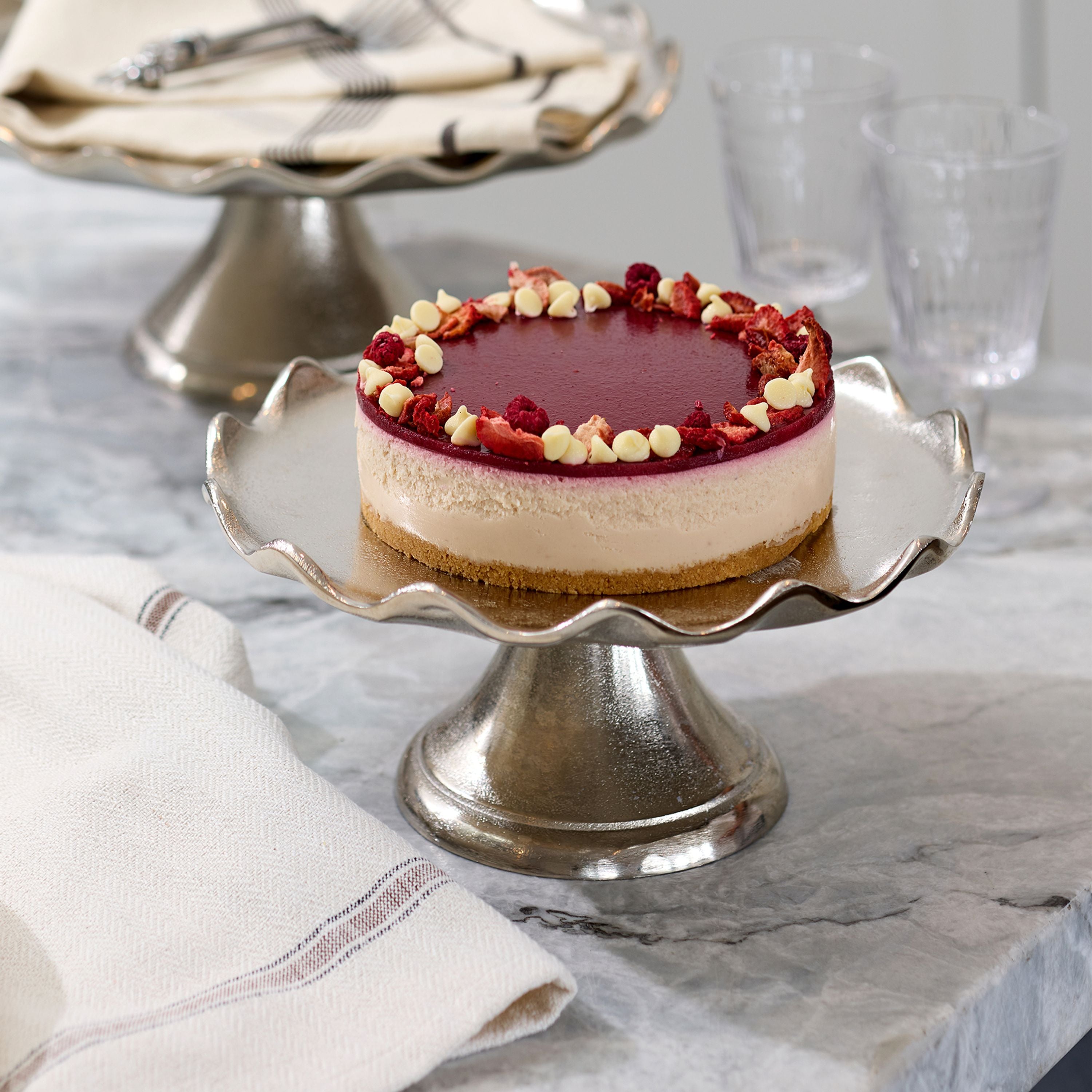 French Country Aster Cake Stand Small