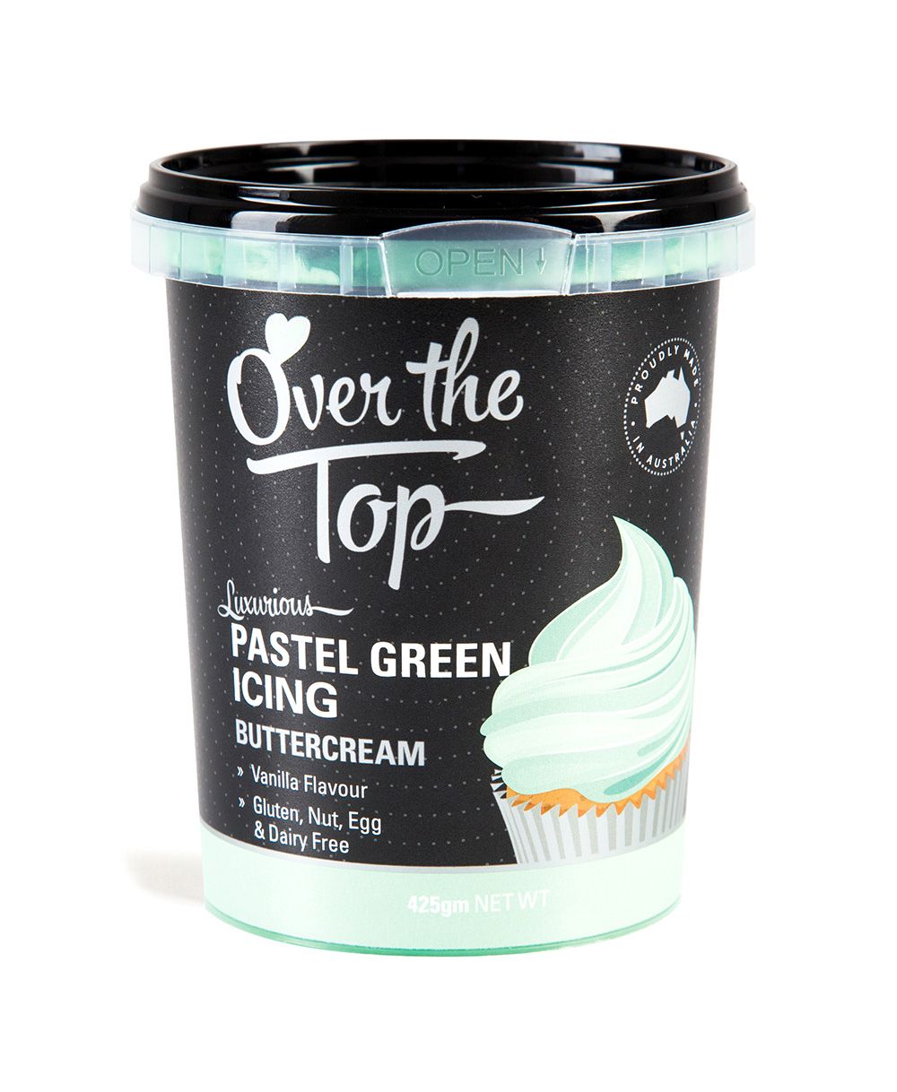 Over The Top Buttercream Pastel Green 425g