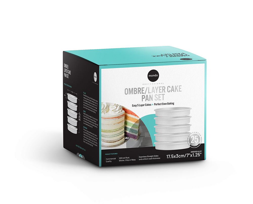 Mondo Pro Ombre Layer Cake Pan Set 5 Piece