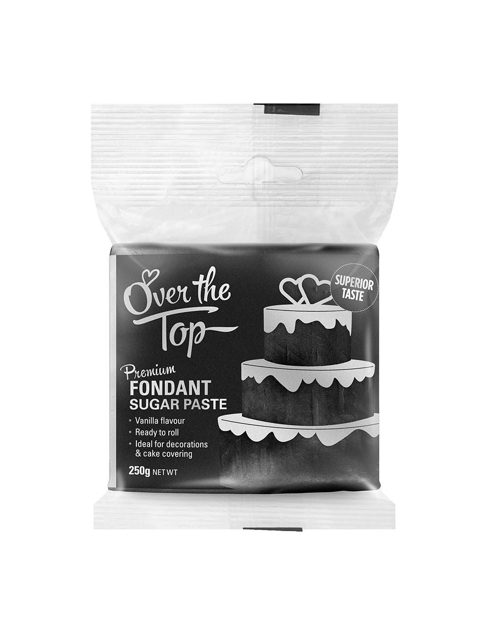 Over The Top Fondant Super Black 250g