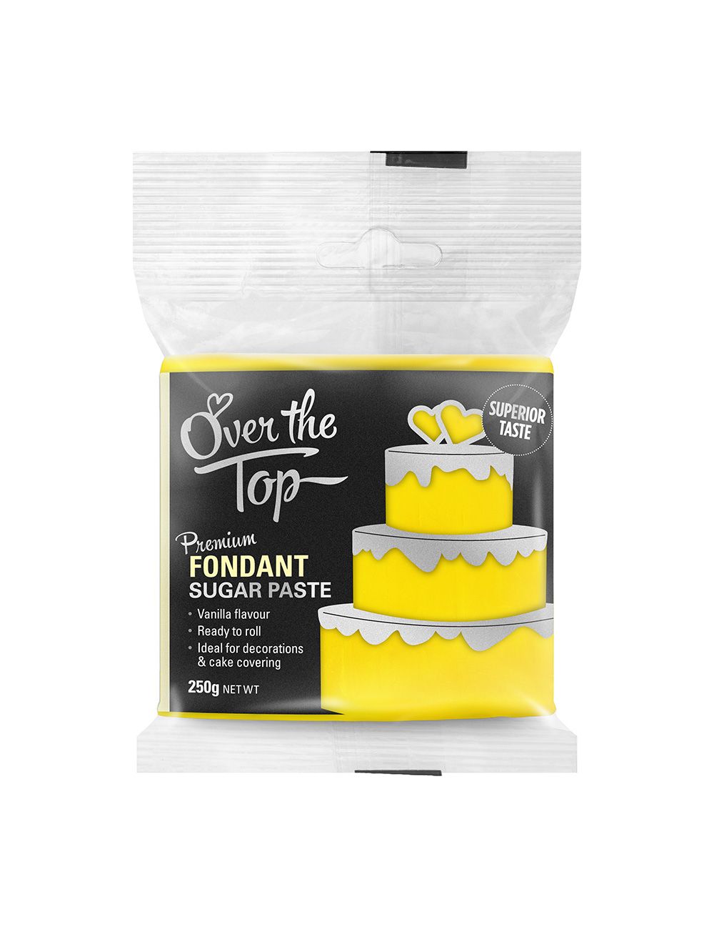 Over The Top Fondant Sun Yellow 250g
