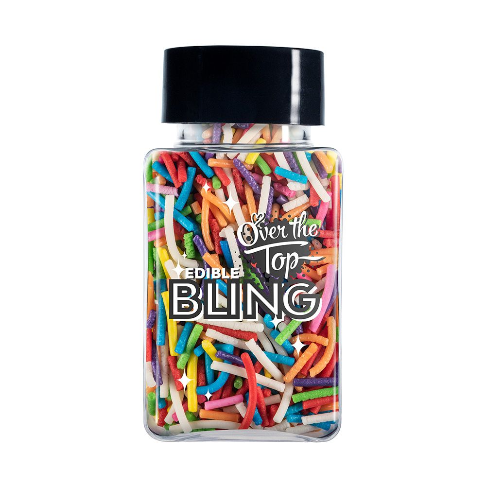 Over The Top Bling Jimmies Sprinkles -rainbow 60g