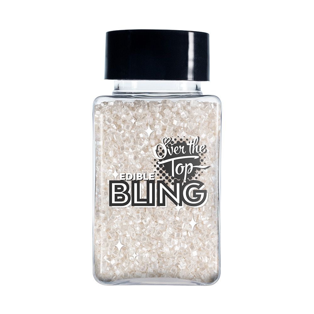Over The Top Bling Sanding Sugar Pearl White 80g