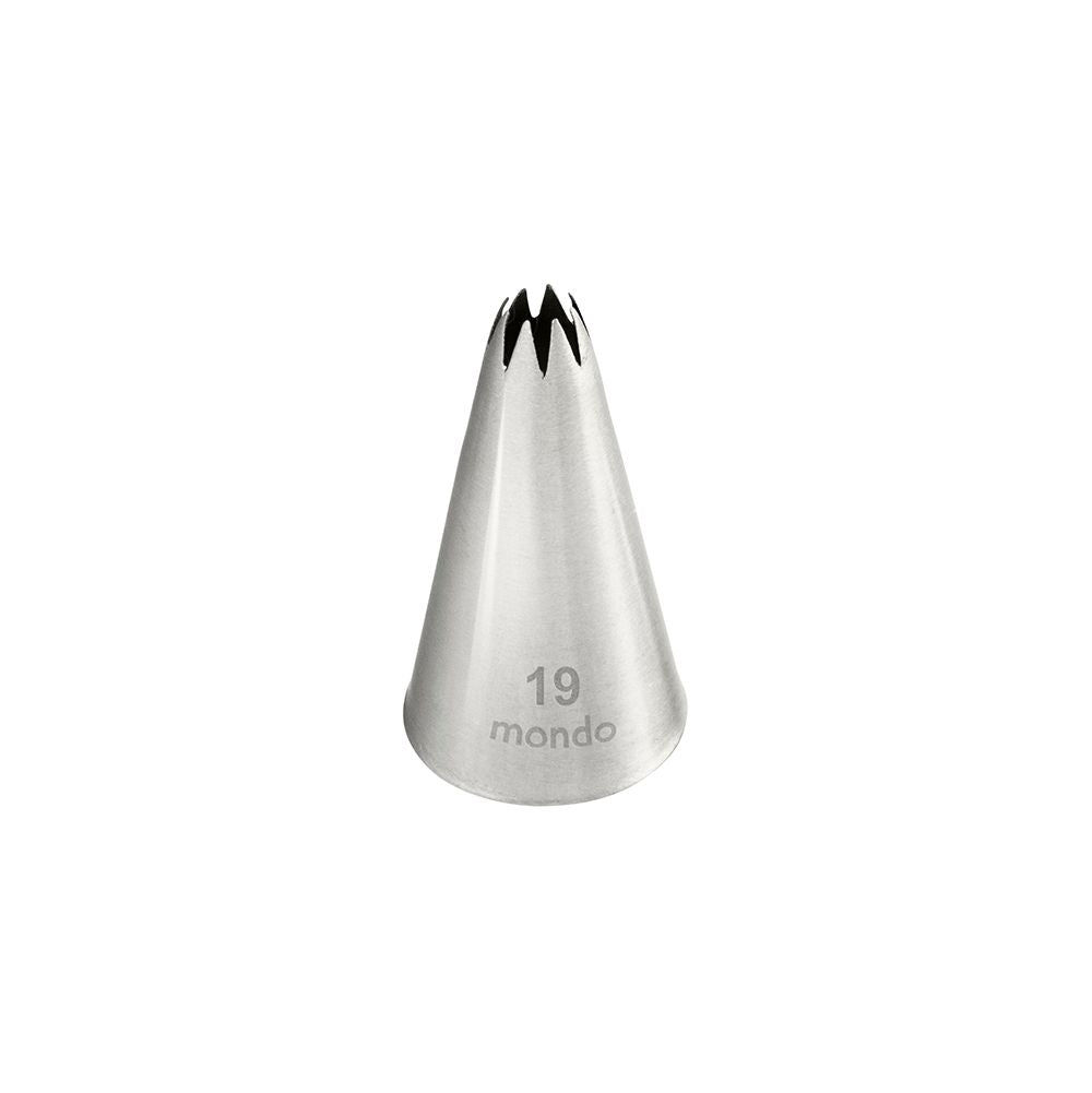 Mondo No. 19 Stainless Steel Open Star Piping Tip