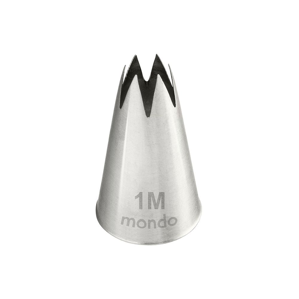 Mondo No. 1M Stainless Steel Open Star Piping Tip