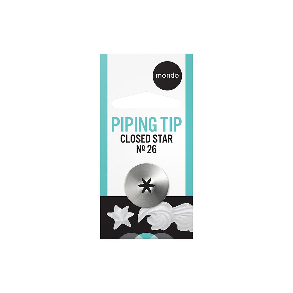 Mondo No. 26 Stainless Steel Closed Star Piping Tip