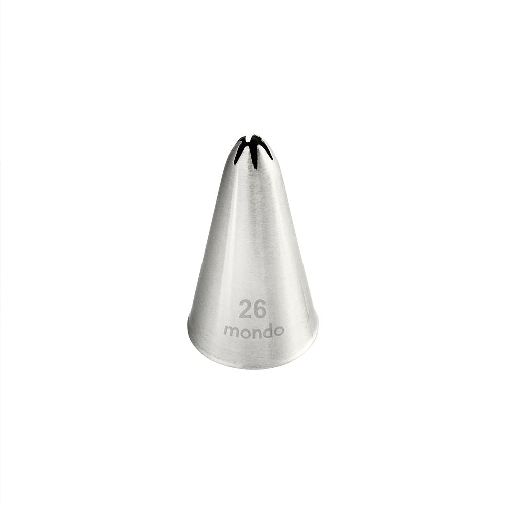 Mondo No. 26 Stainless Steel Closed Star Piping Tip