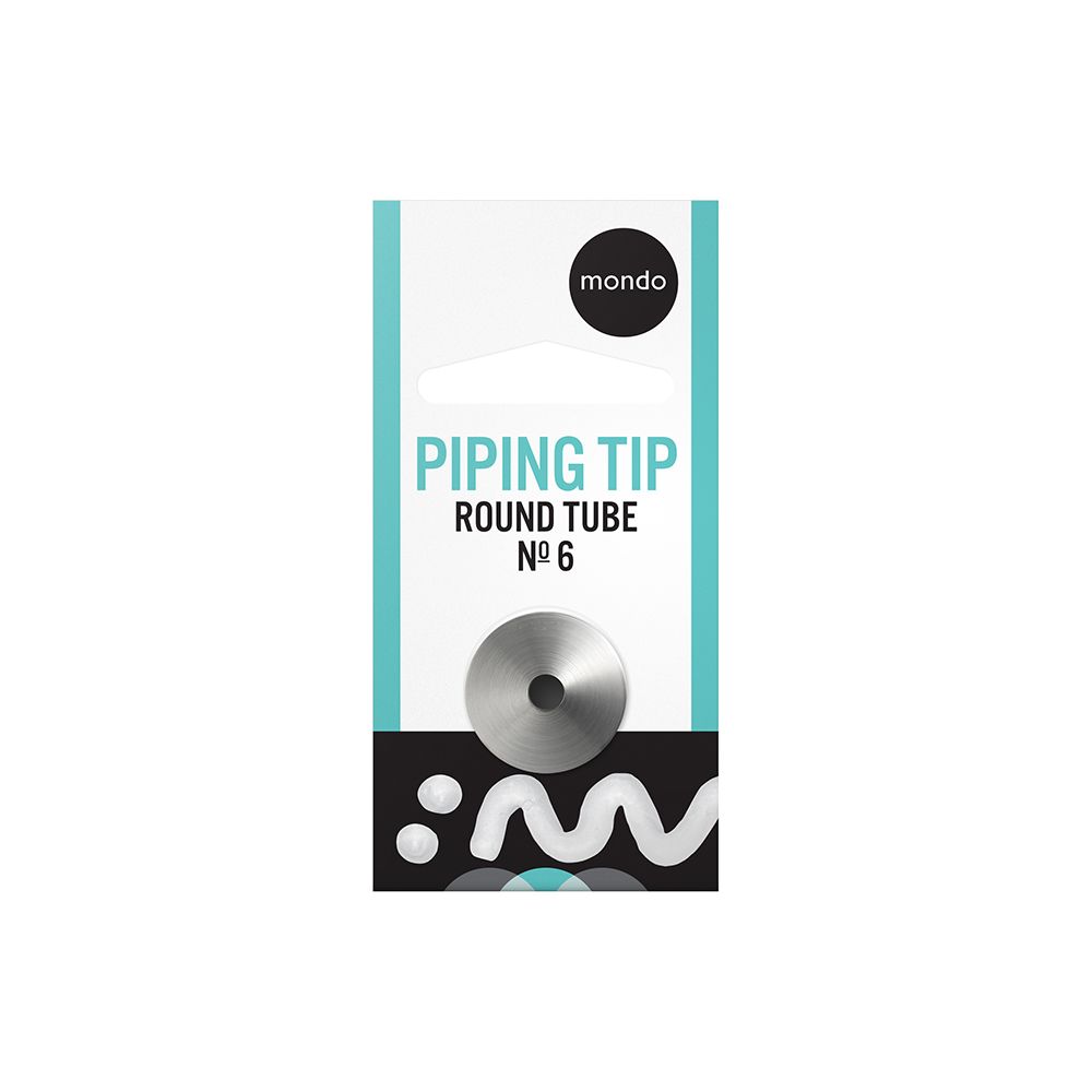 Mondo No. 6 Stainless Steel Round Piping Tip