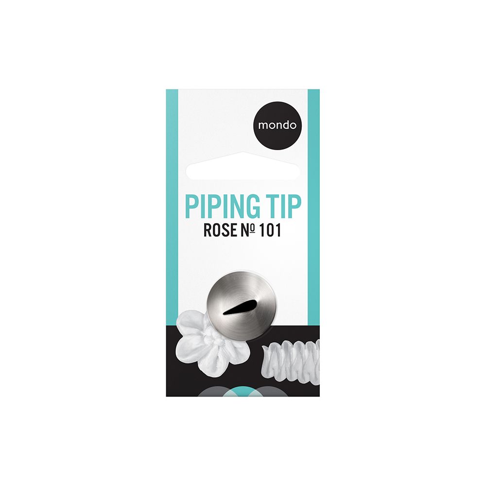 Mondo No. 101 Stainless Steel Rose Piping Tip