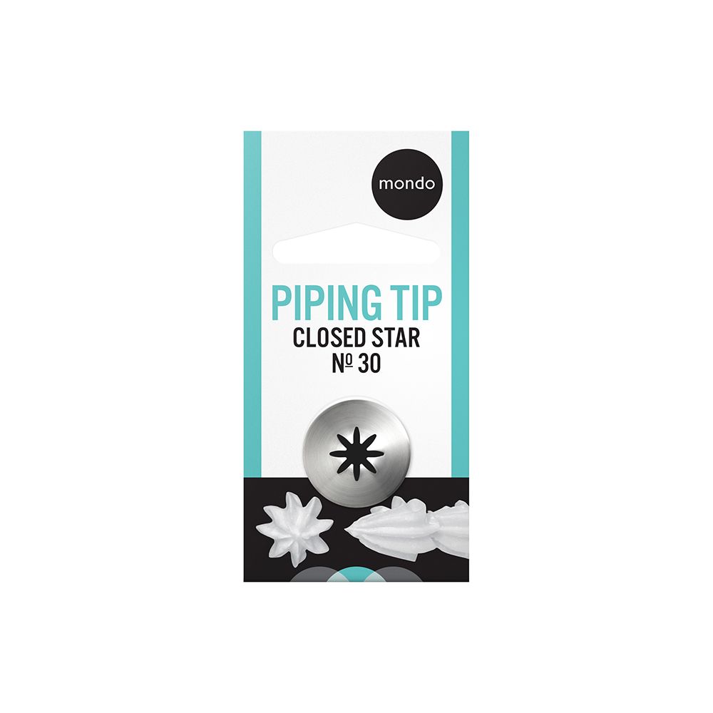 Mondo No. 30 Stainless Steel Closed Star Piping Tip