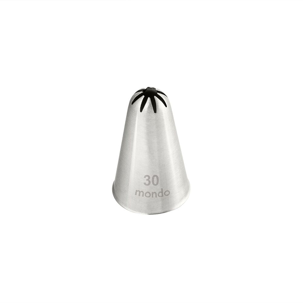Mondo No. 30 Stainless Steel Closed Star Piping Tip