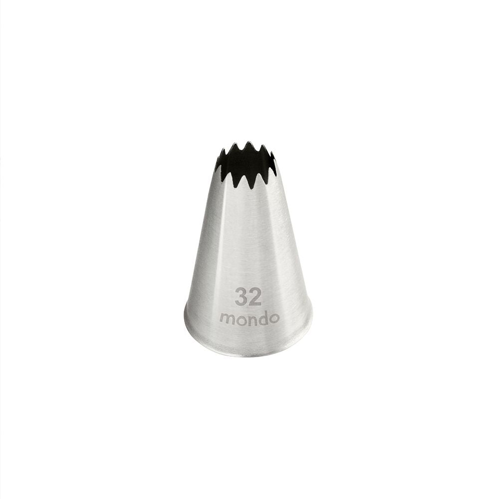 Mondo No. 32 Stainless Steel Open Star Piping Tip
