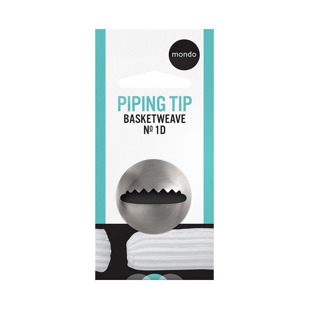 Mondo No. 1D Stainless Steel Basketweave Piping Tip