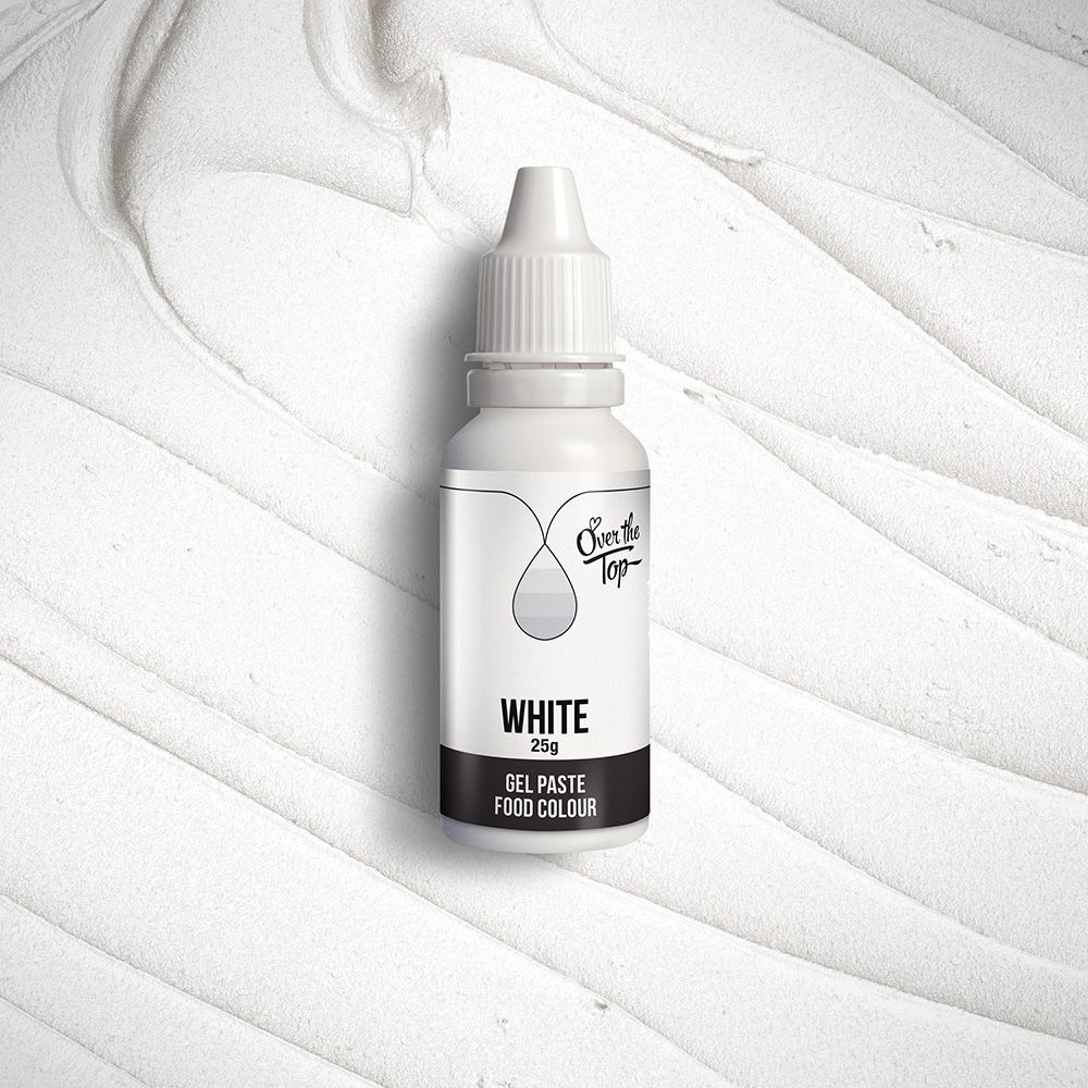 Over The Top Gel Food Colour White 25g