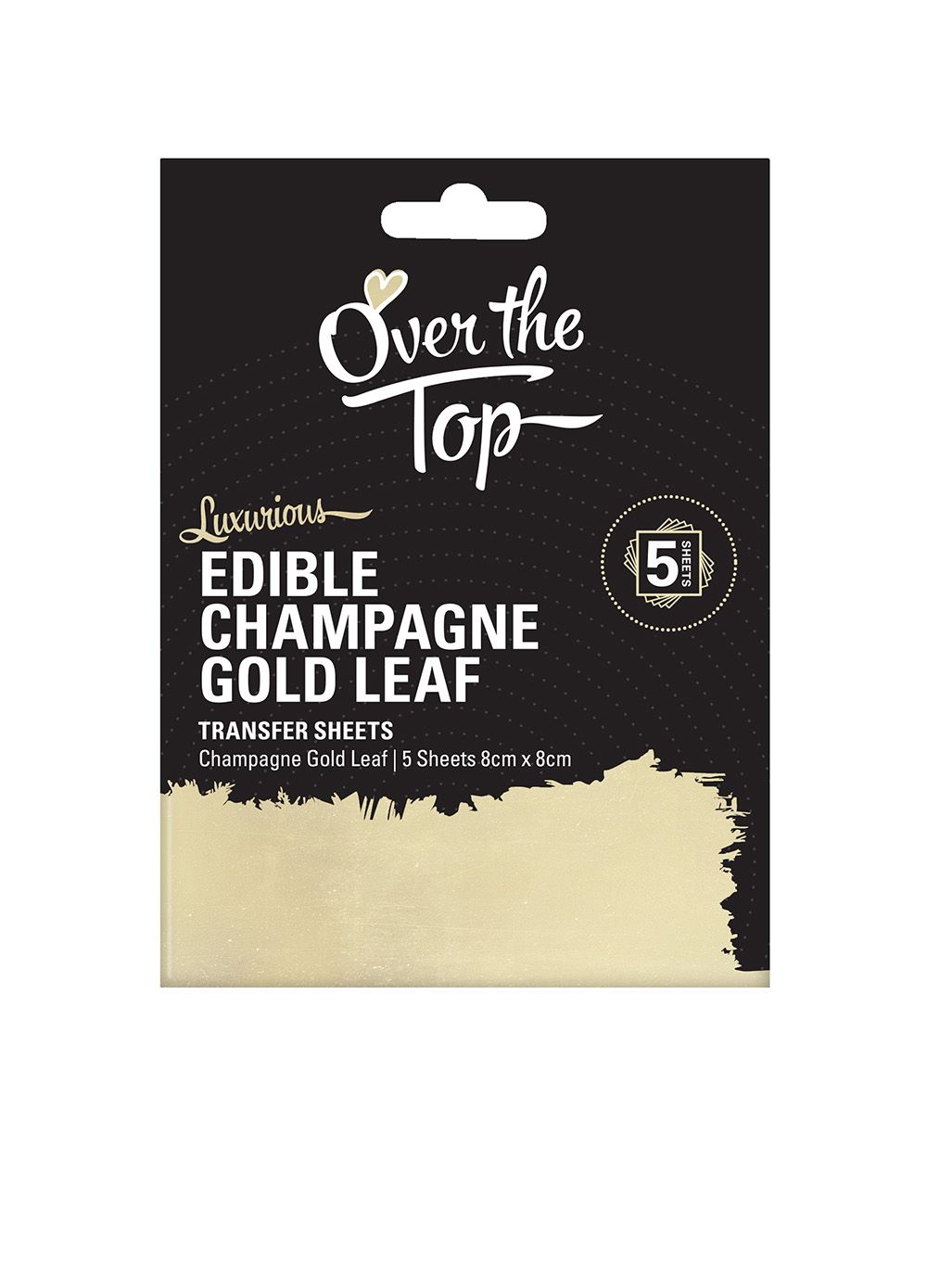 Over The Top Champagne Gold Leaf Transfer Sheet