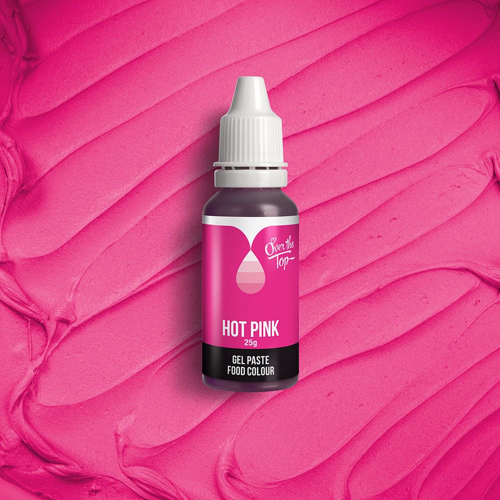 Over The Top Gel Food Colour Hot Pink 25g