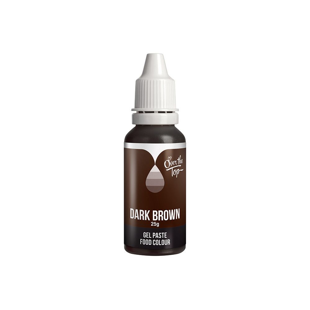 Over The Top Gel Food Colour Dark Choc 25g