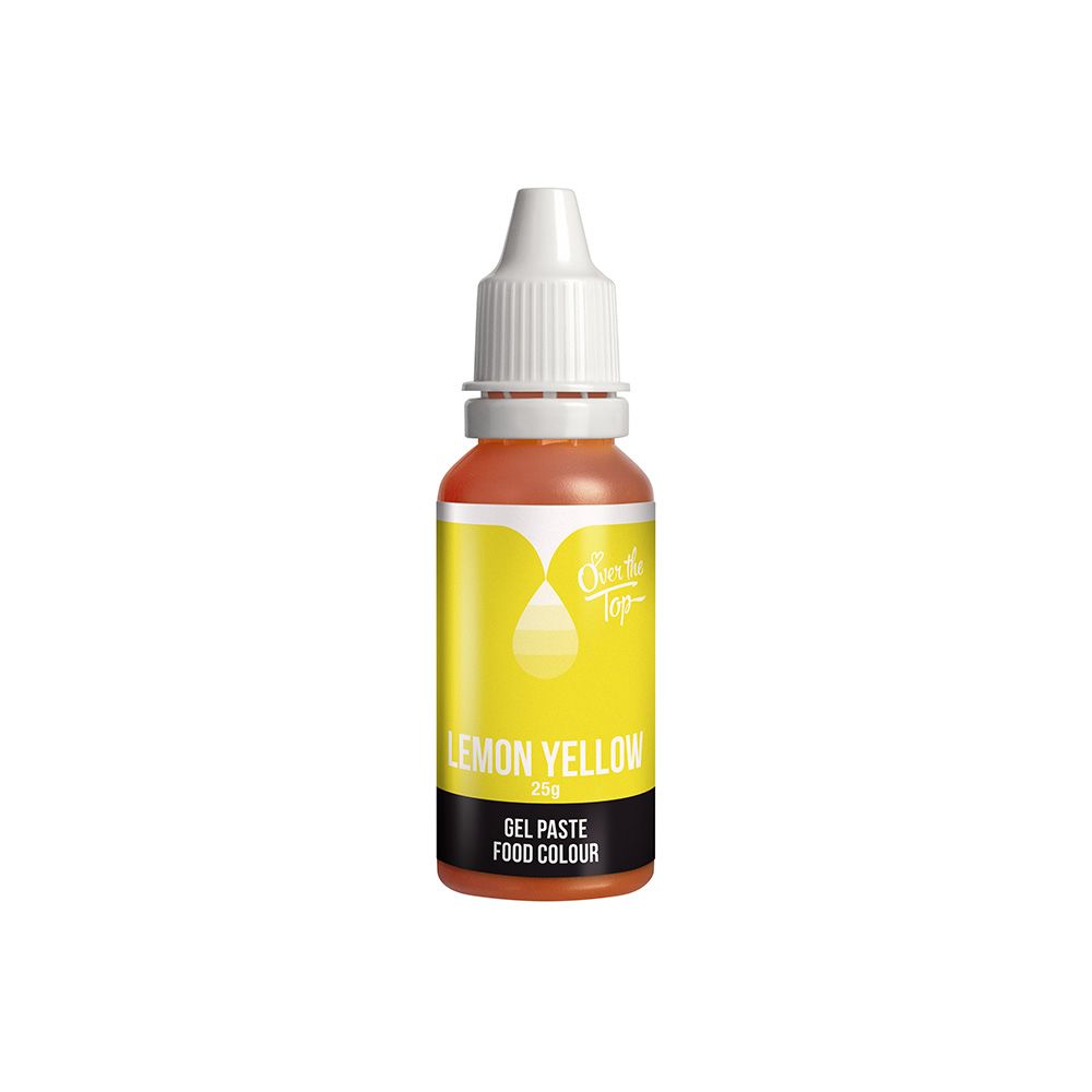 Over The Top Gel Food Colour Lemon Yellow 25g