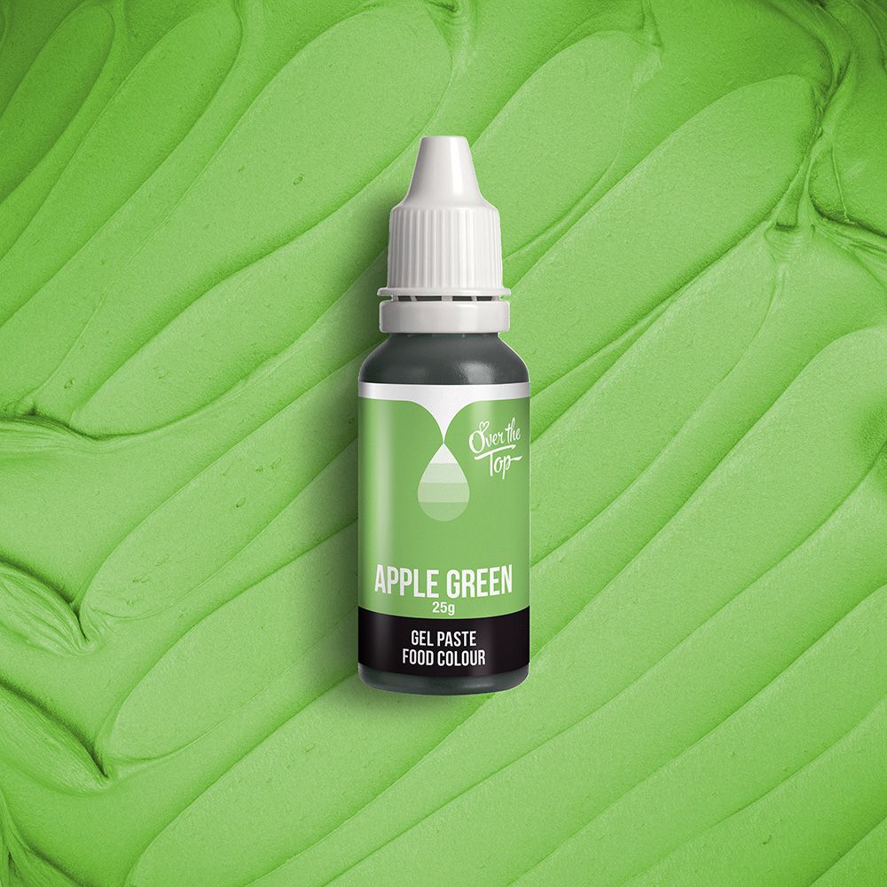 Over The Top Gel Food Colour Apple Green 25g