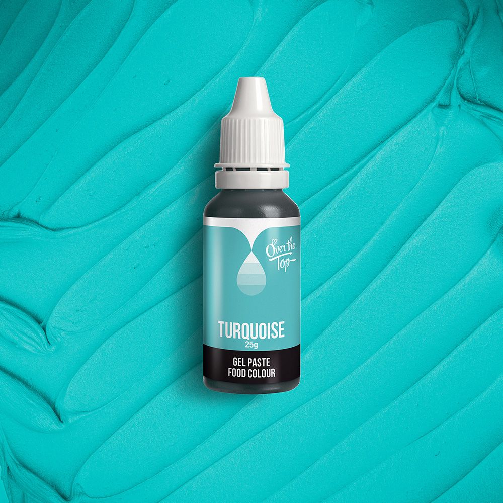 Over The Top Gel Food Colour Turquoise 25g