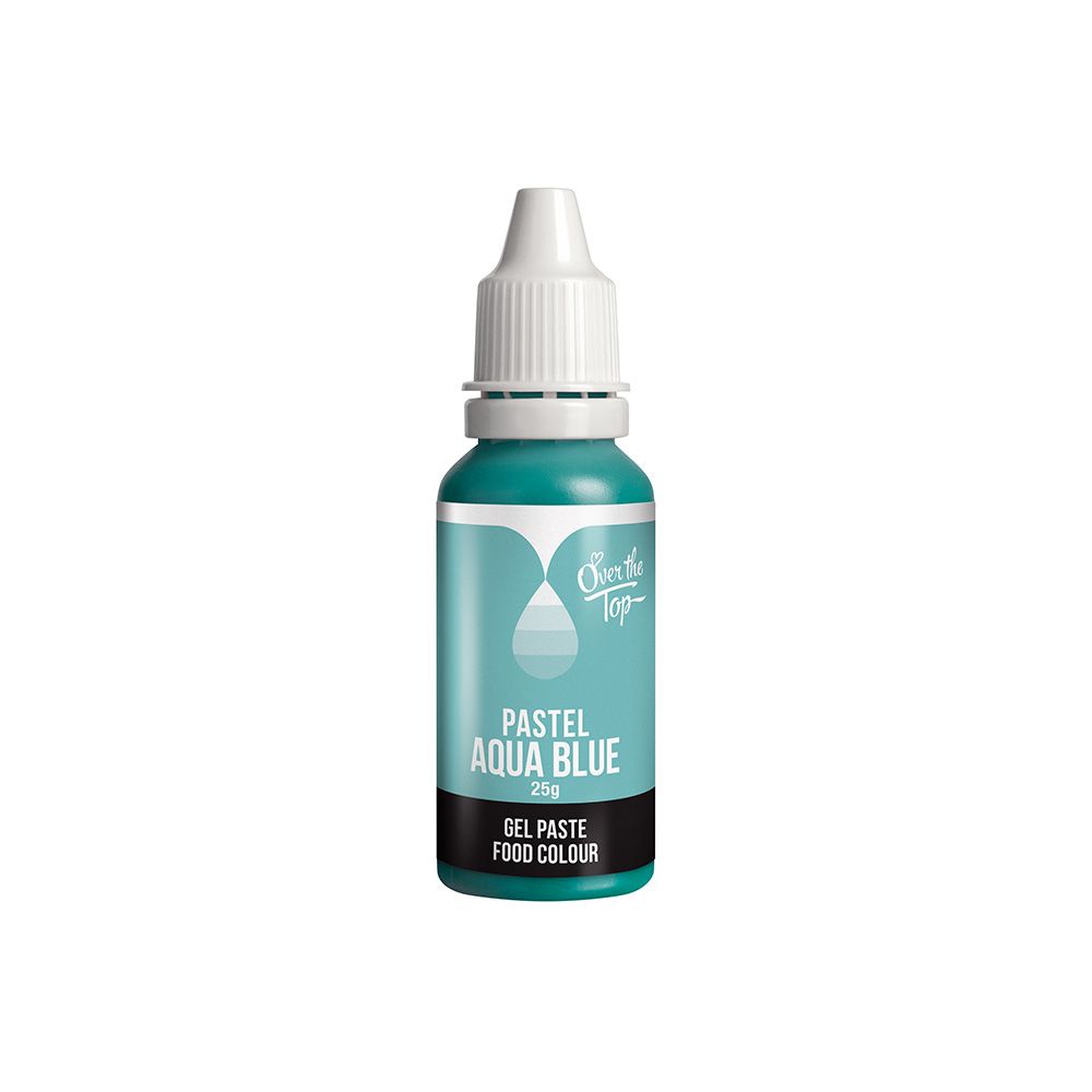 Over The Top Gel Pastel Food Colour Aqua Blue 25g