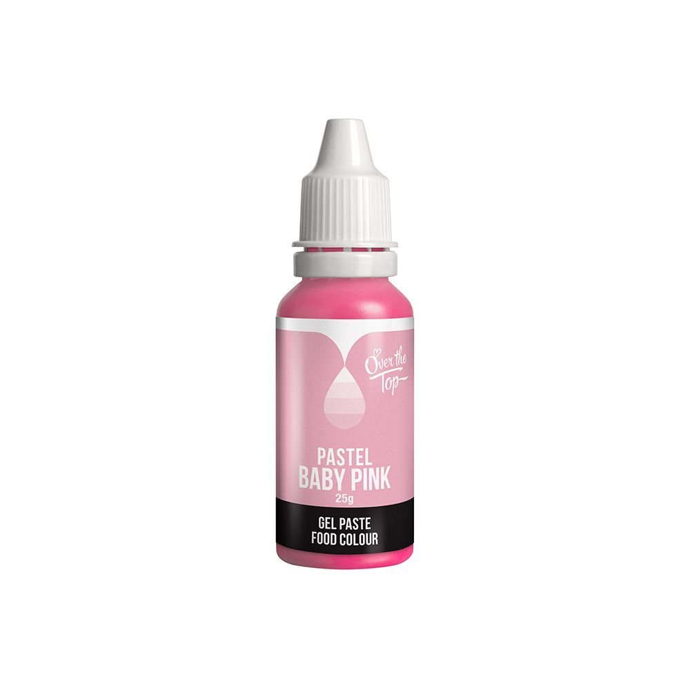 Over The Top Gel Pastel Food Colour Baby Pink 25g