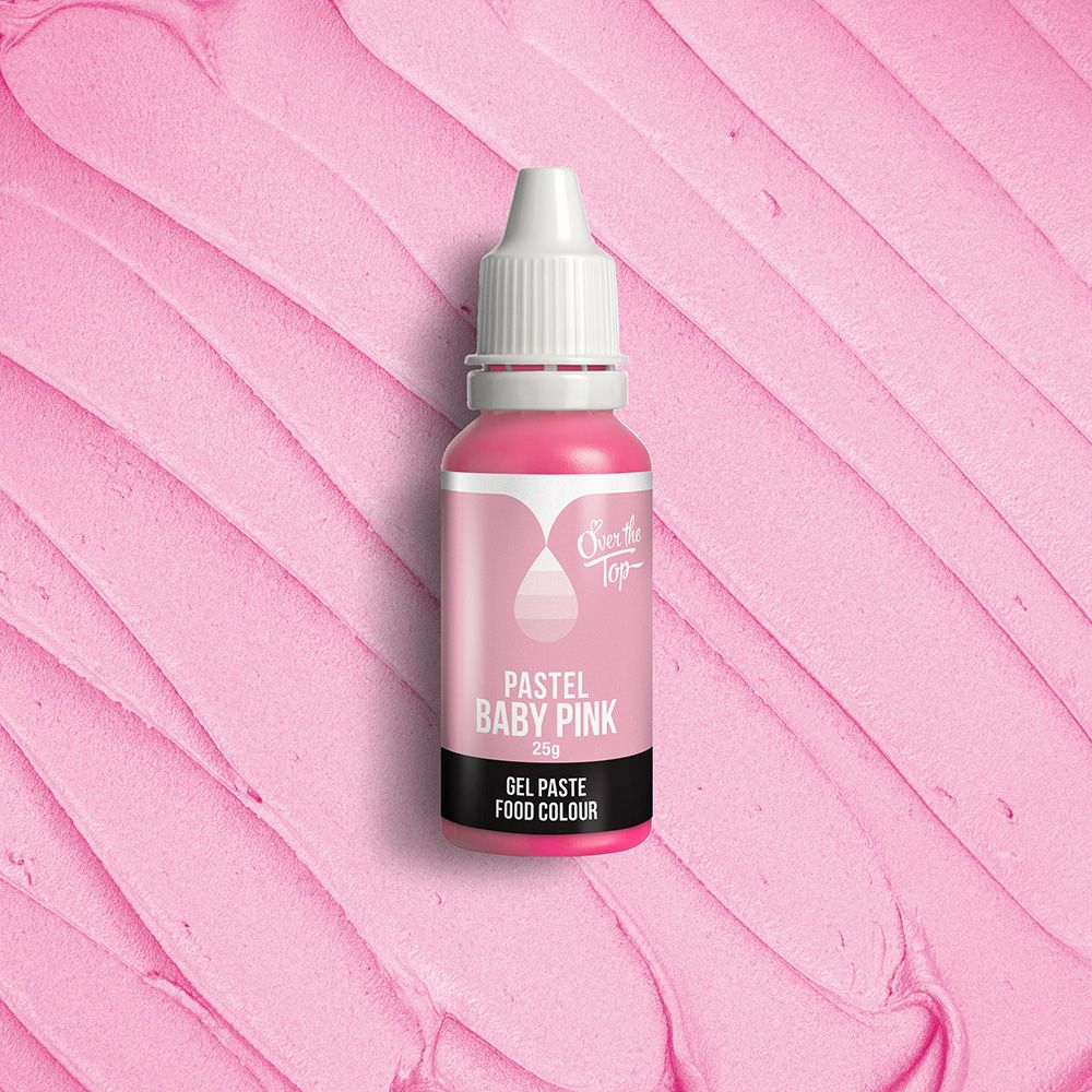 Over The Top Gel Pastel Food Colour Baby Pink 25g