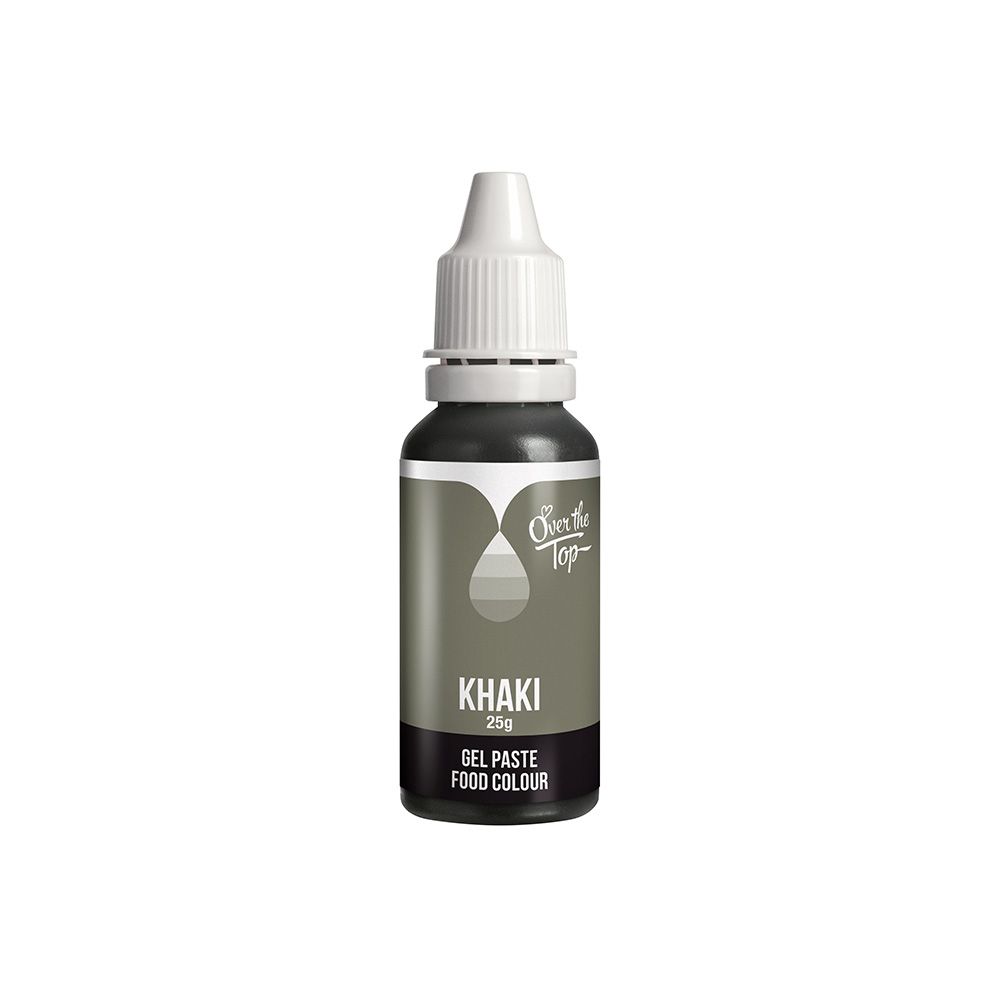 Over The Top Gel Food Colour Khaki 25g