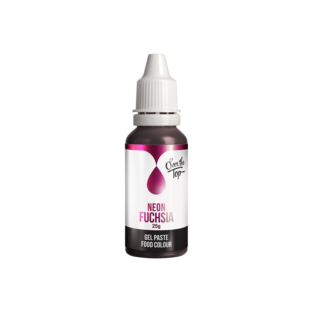 Over The Top Gel Neon Food Colour Fuchsia 25g