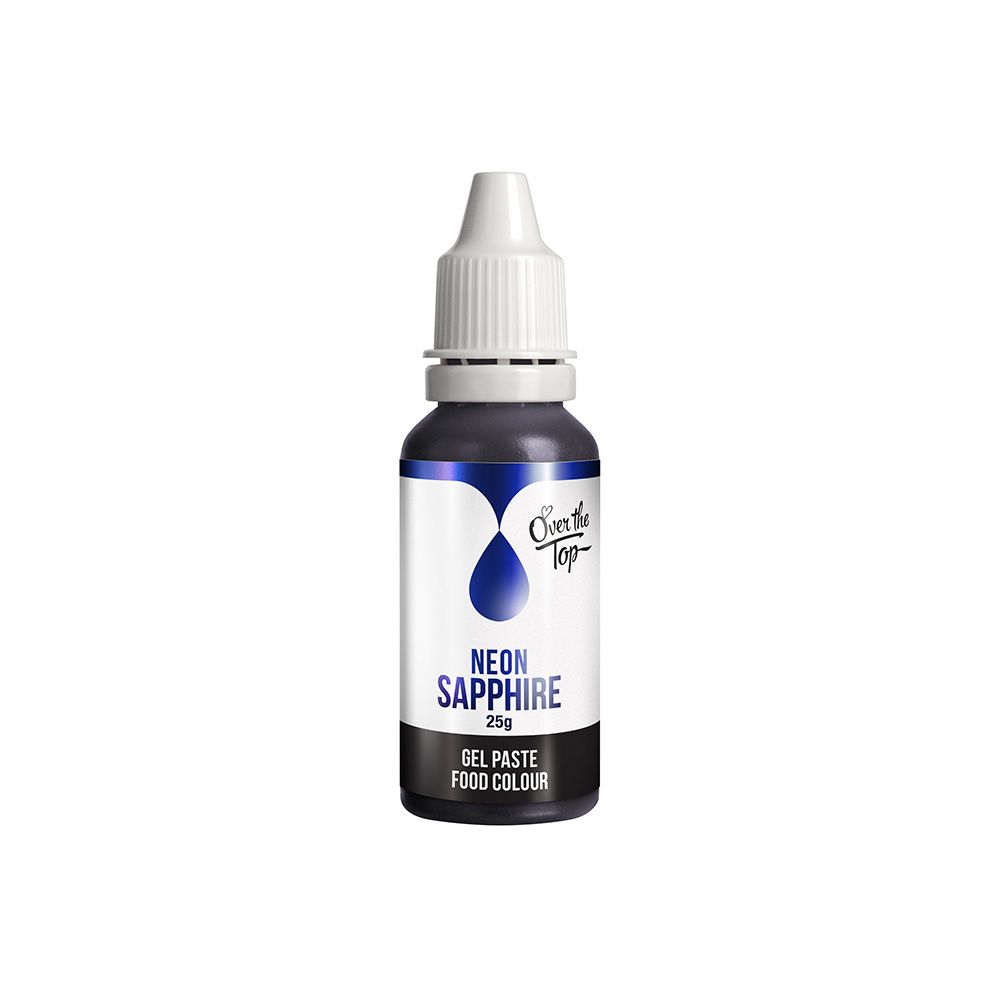 Over The Top Gel Neon Food Colour Sapphire 25g