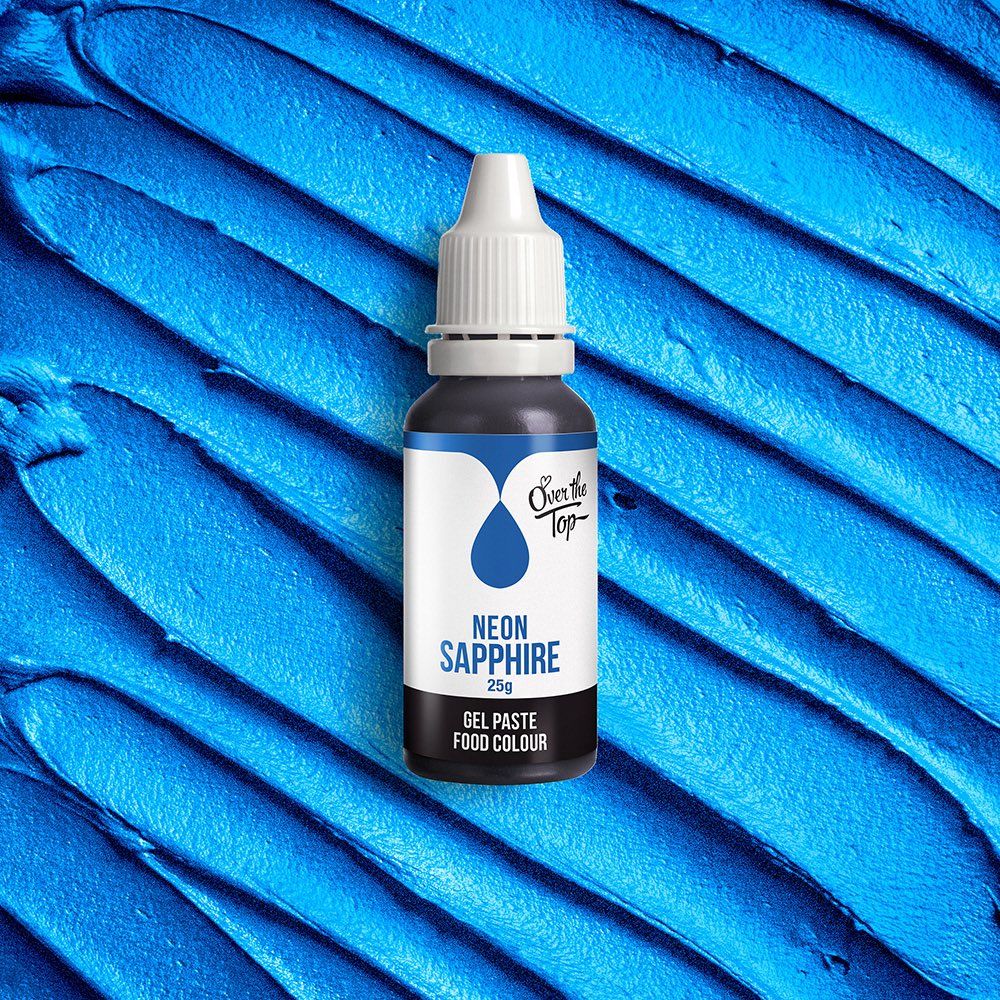 Over The Top Gel Neon Food Colour Sapphire 25g